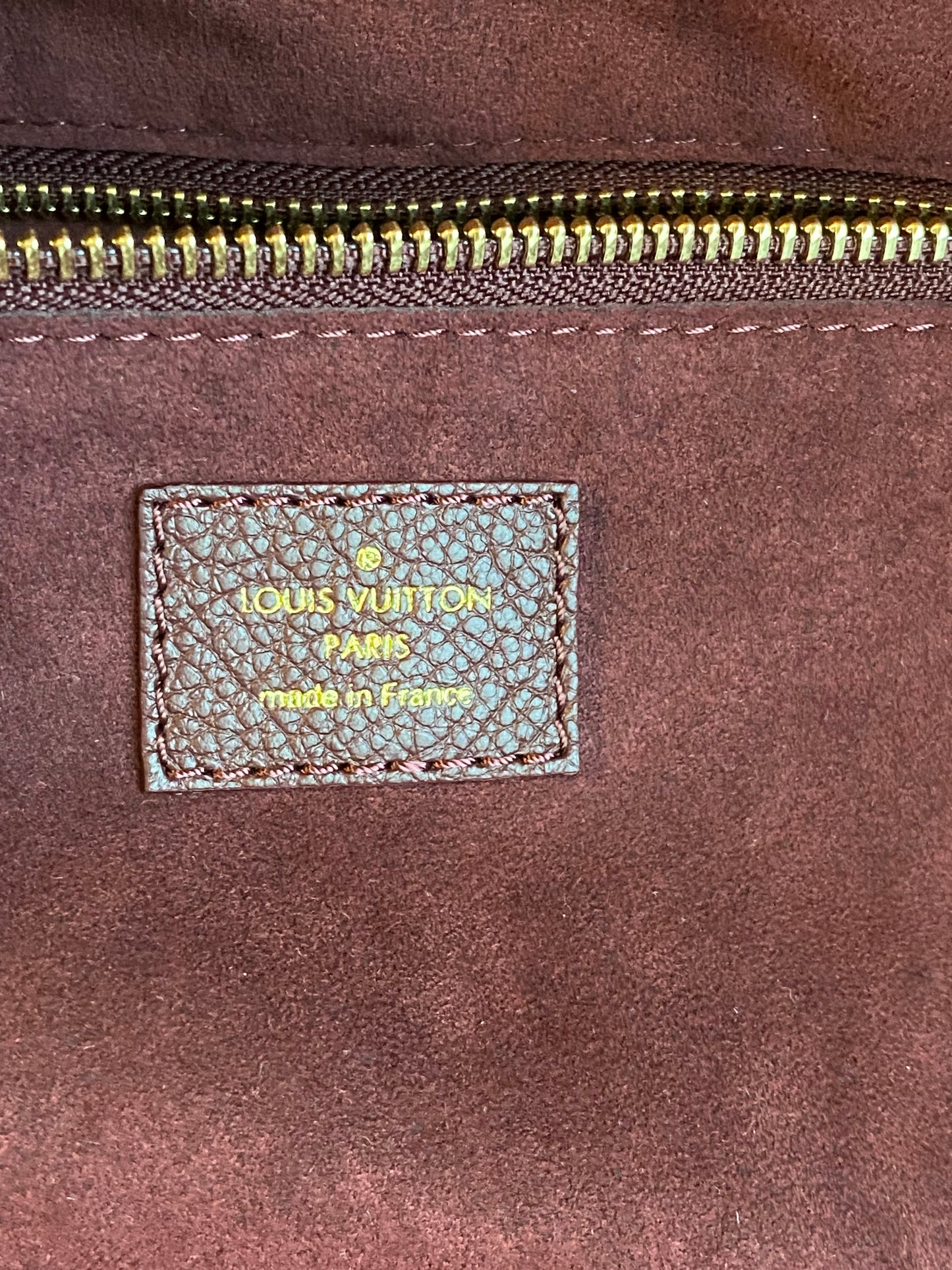 Louis Neverfull MM Empreinte Leather With Pouch Wine Color