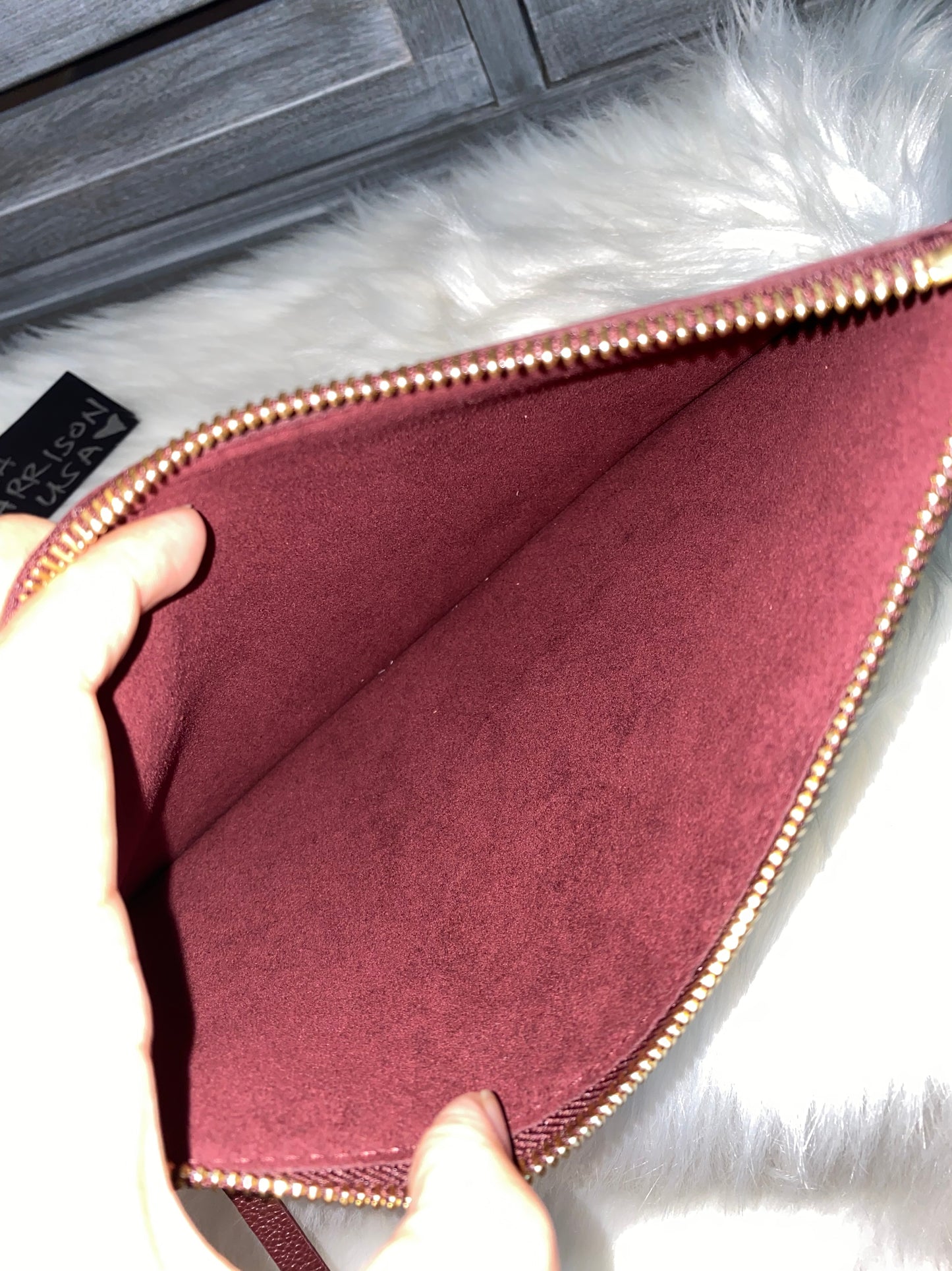 Louis Neverfull MM Empreinte Leather With Pouch Wine Color