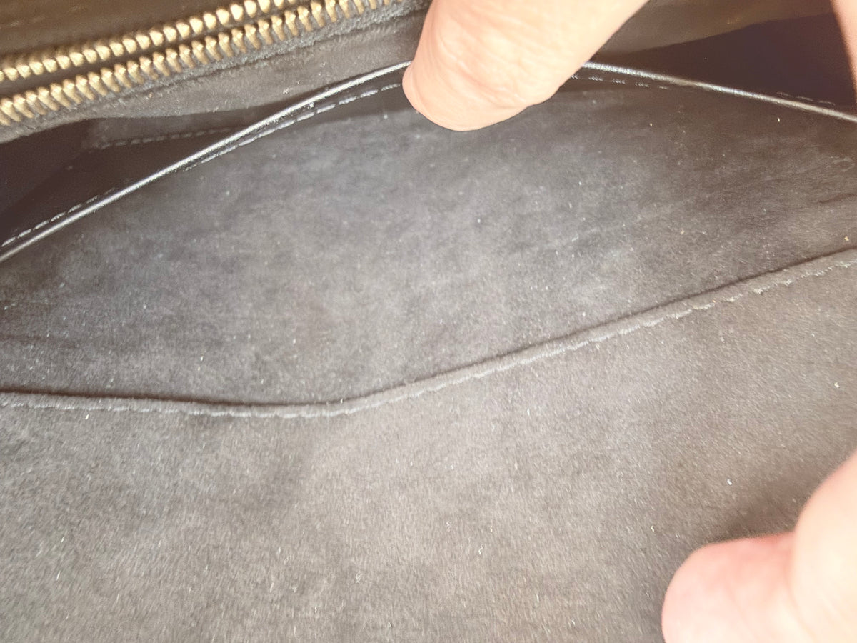 Louis Vuitton Black Calfskin Leather Chain Louise GM Bag