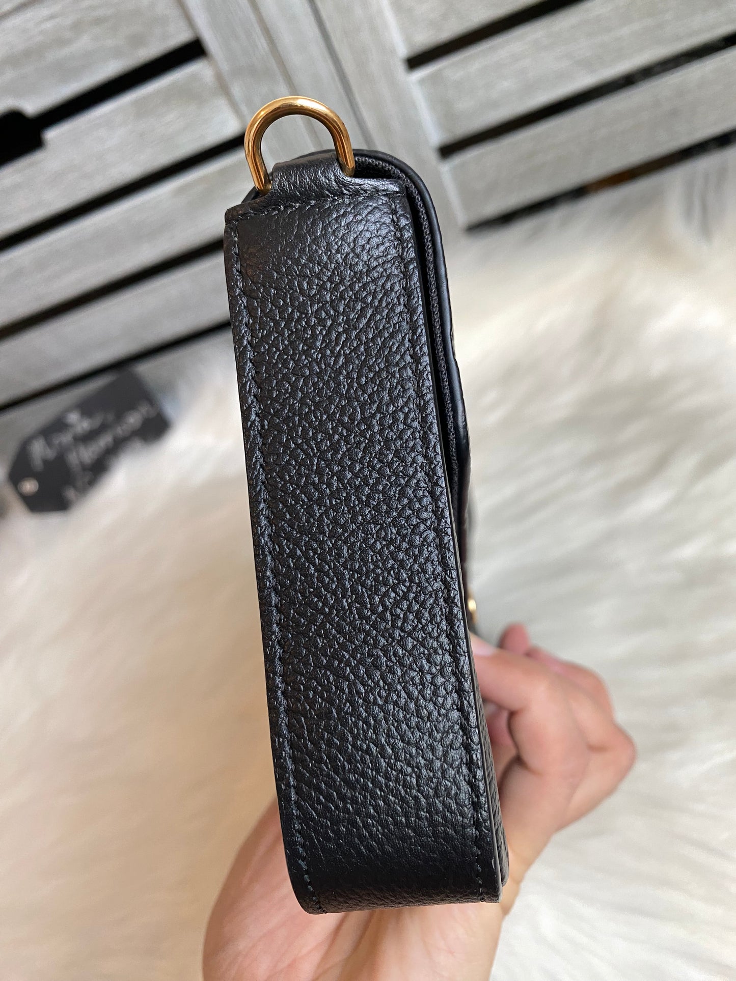 Louis Vuitton Felicie Pochette Black Empreinte