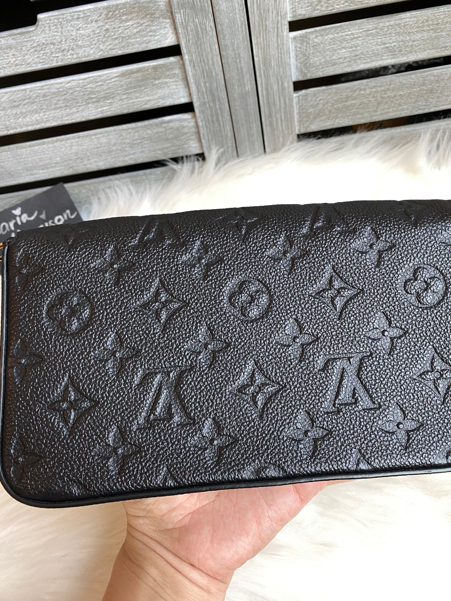 Louis Vuitton Felicie Pochette Black Empreinte