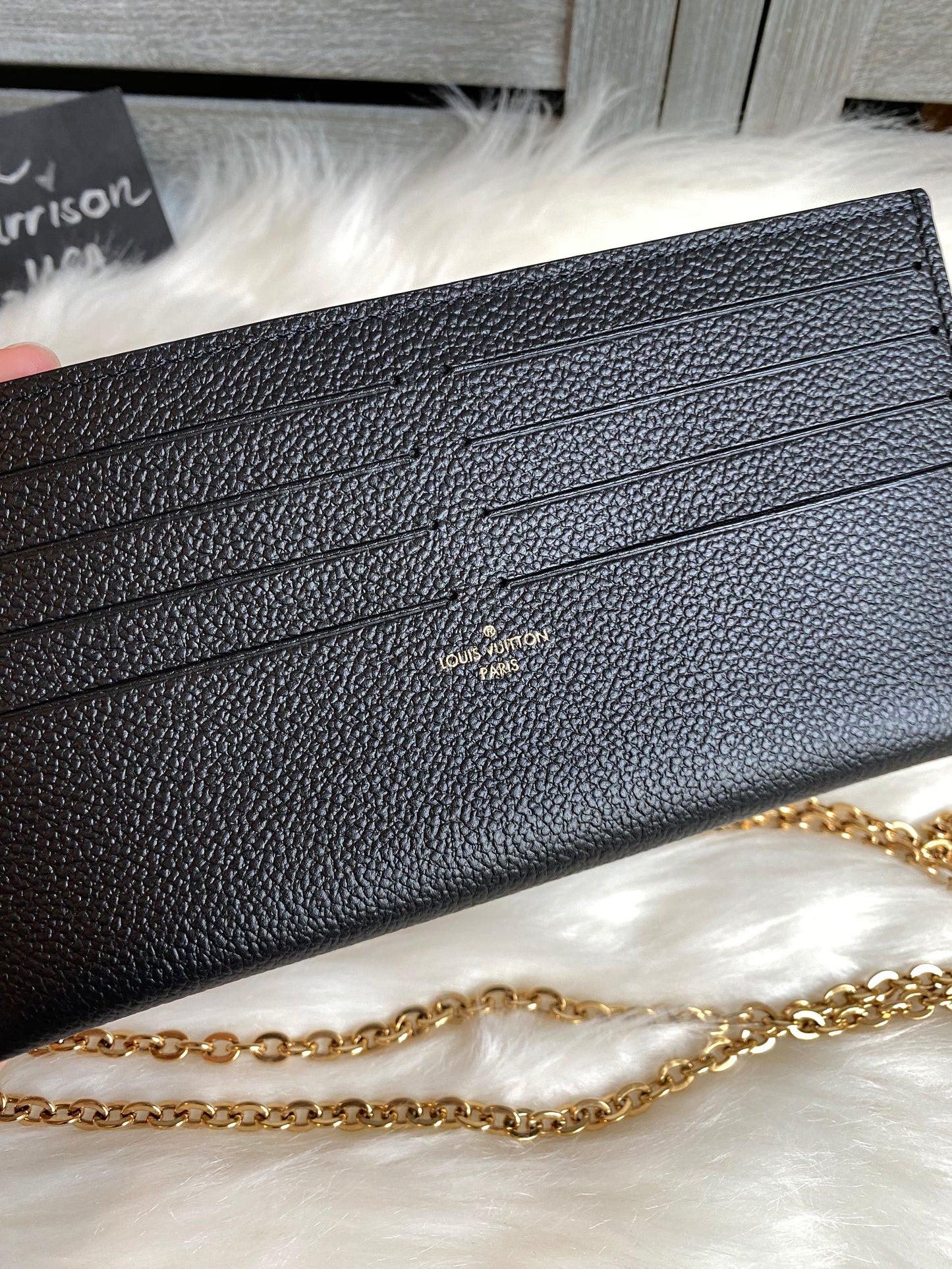 Louis Vuitton Felicie Pochette Black Empreinte