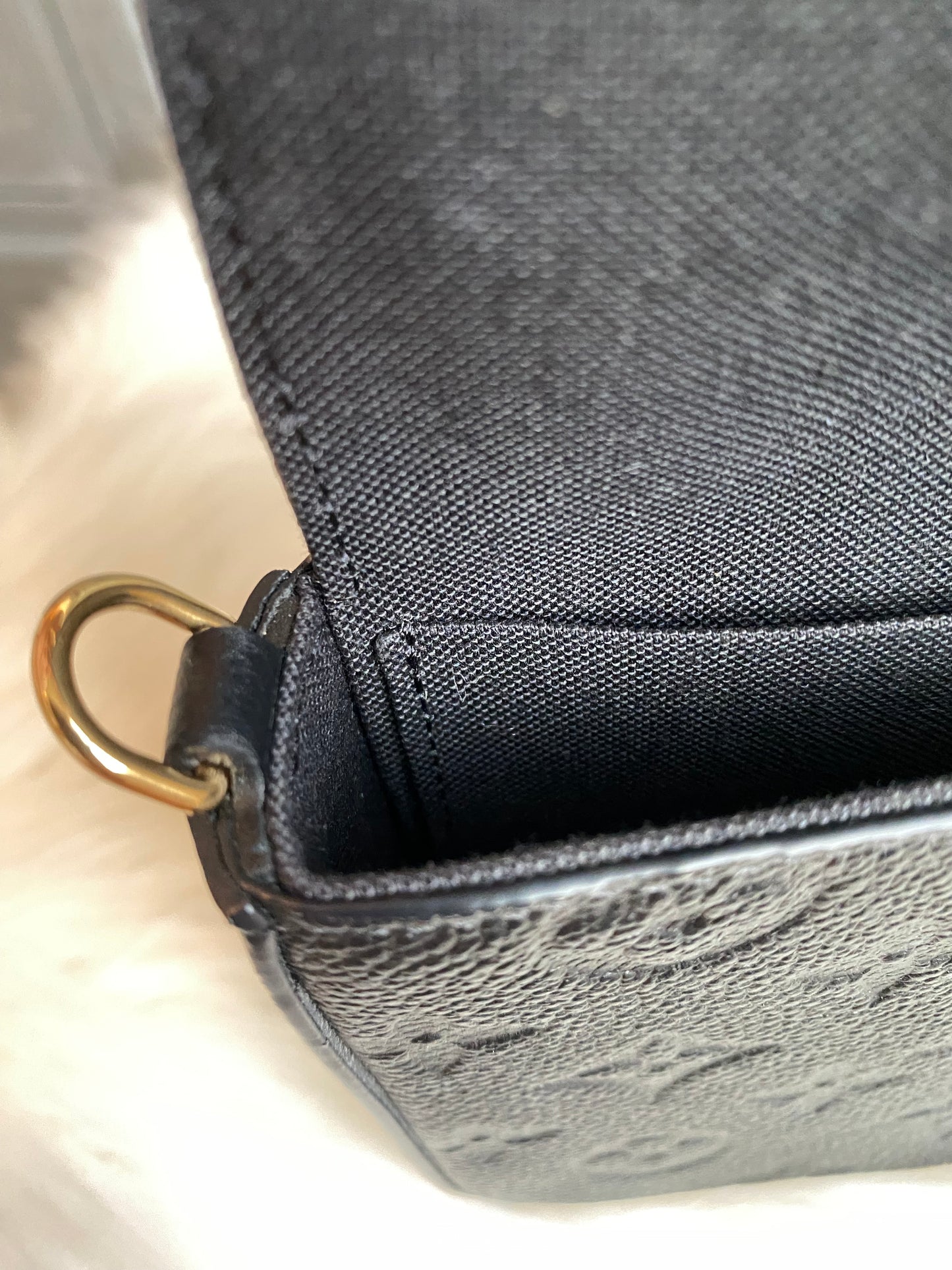 Louis Vuitton Felicie Pochette Black Empreinte