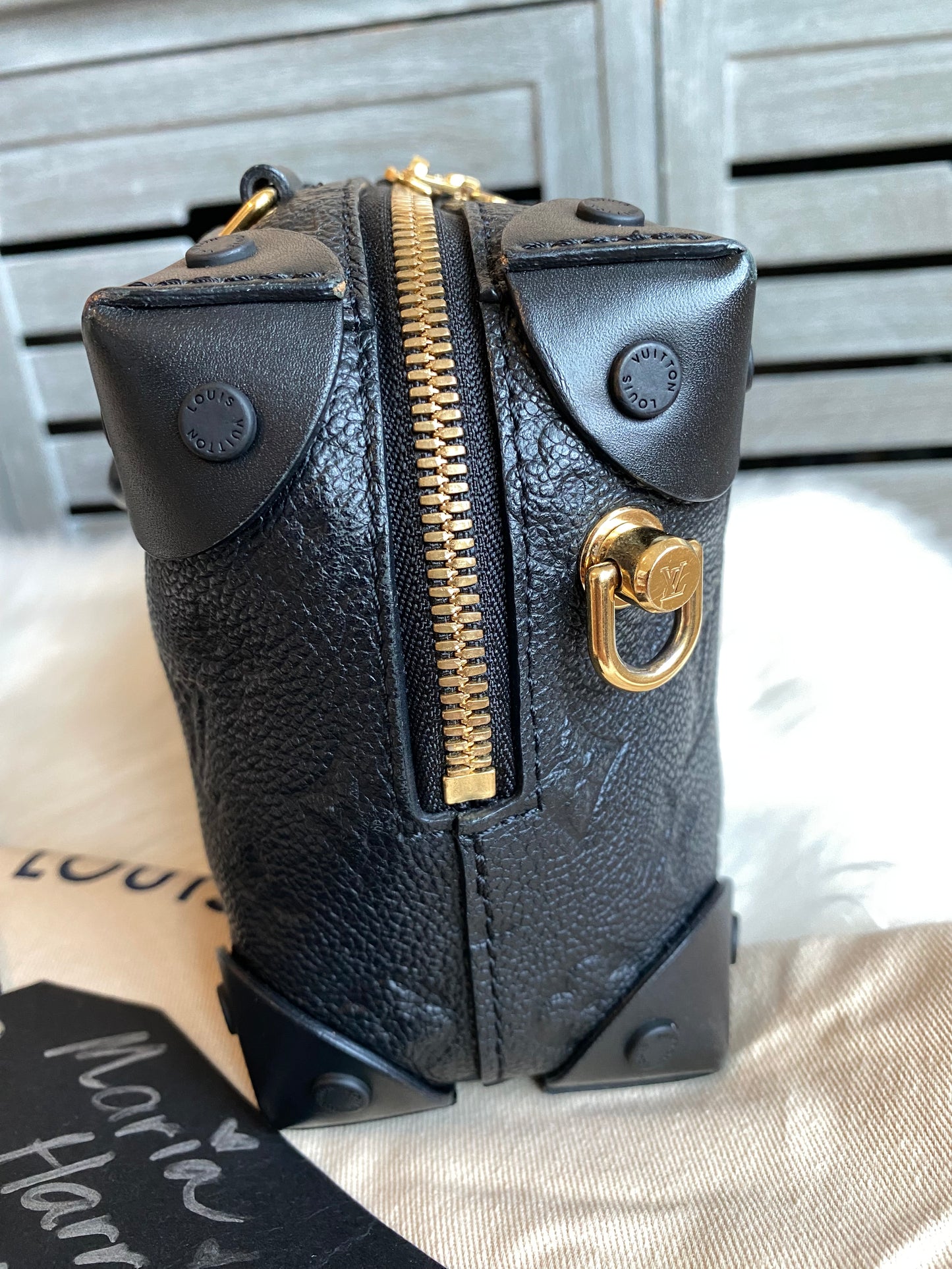 Louis Vuitton Petite Malle Souple Black Empreinte