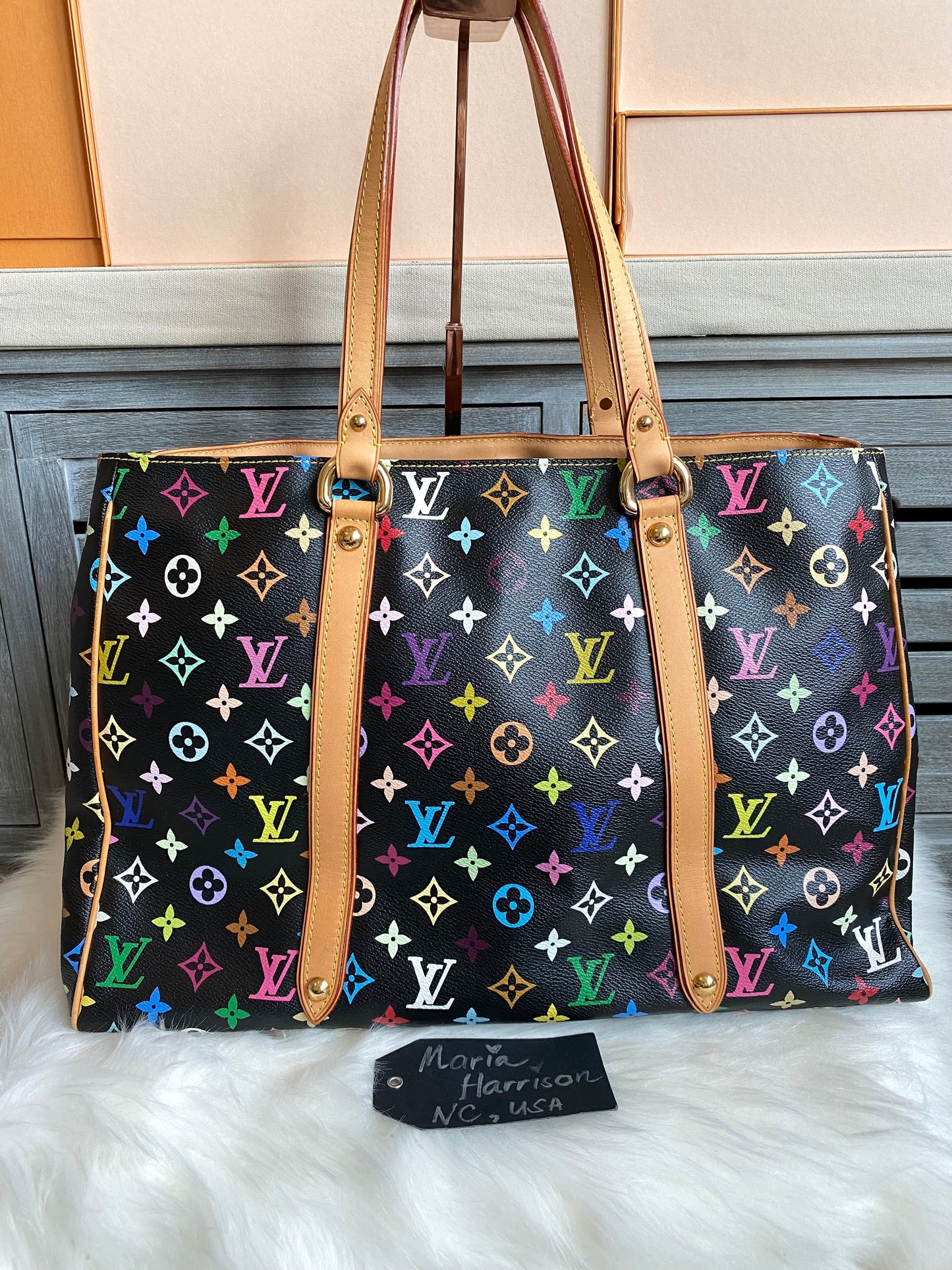 Louis Vuitton TM x Aurelia GM Black Multicolor With Pouch