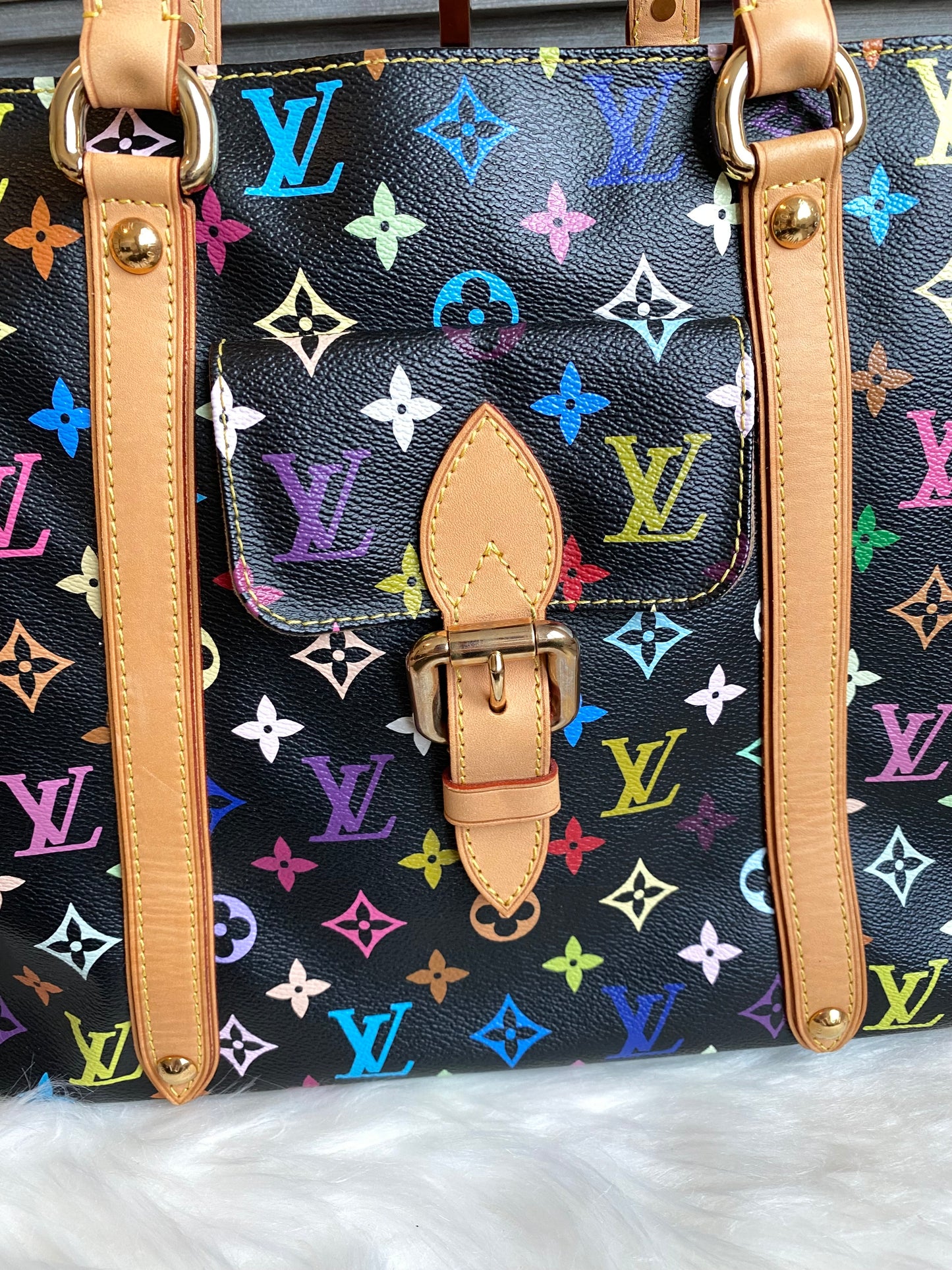 Louis Vuitton TM x Aurelia GM Black Multicolor With Pouch