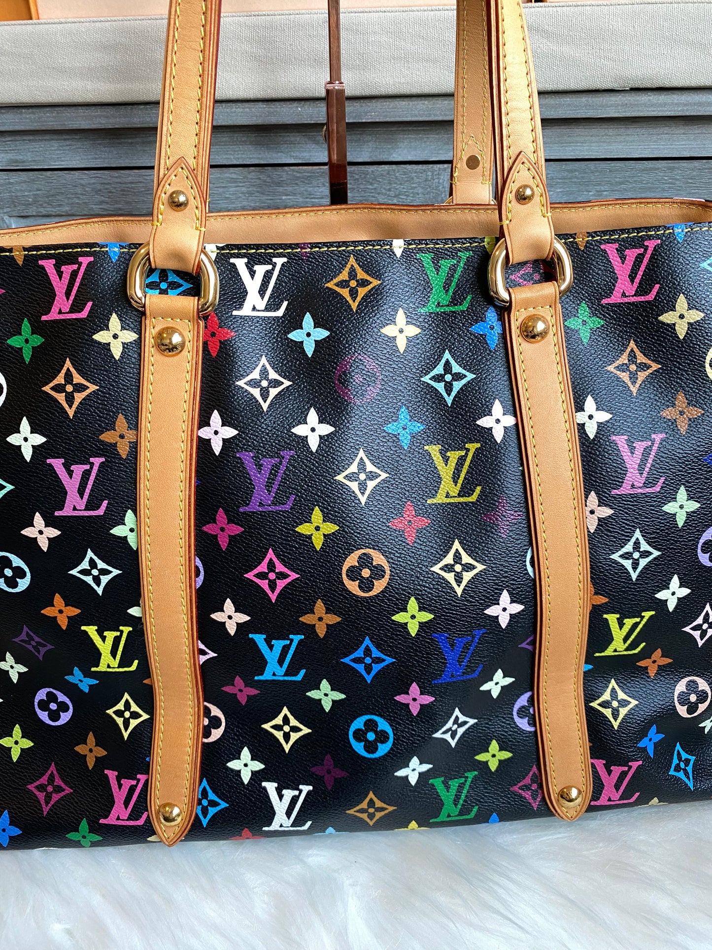 Louis Vuitton TM x Aurelia GM Black Multicolor With Pouch