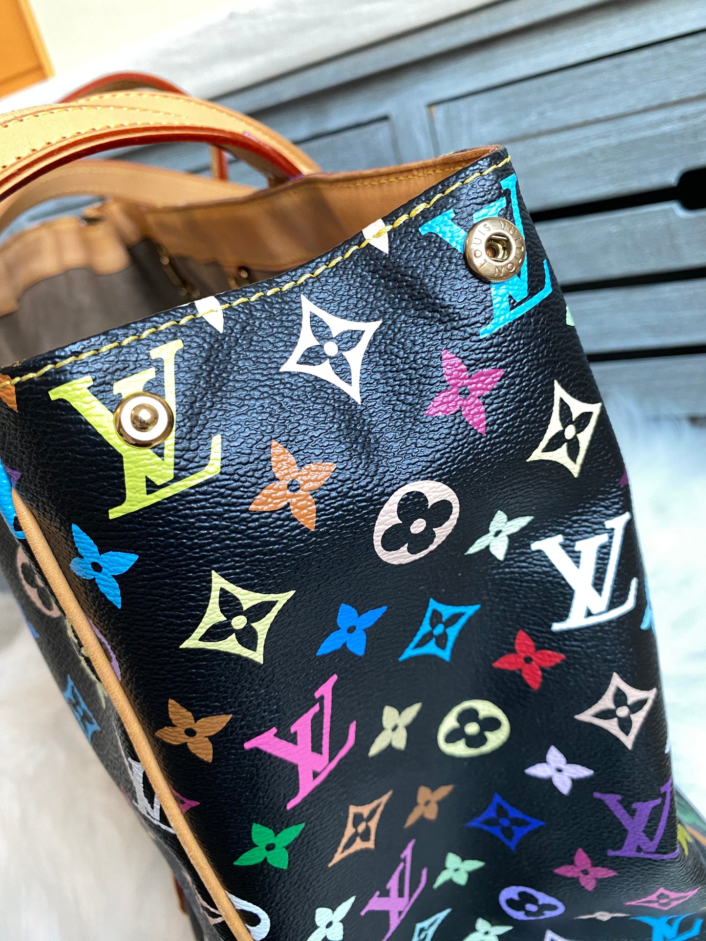 Louis Vuitton TM x Aurelia GM Black Multicolor With Pouch