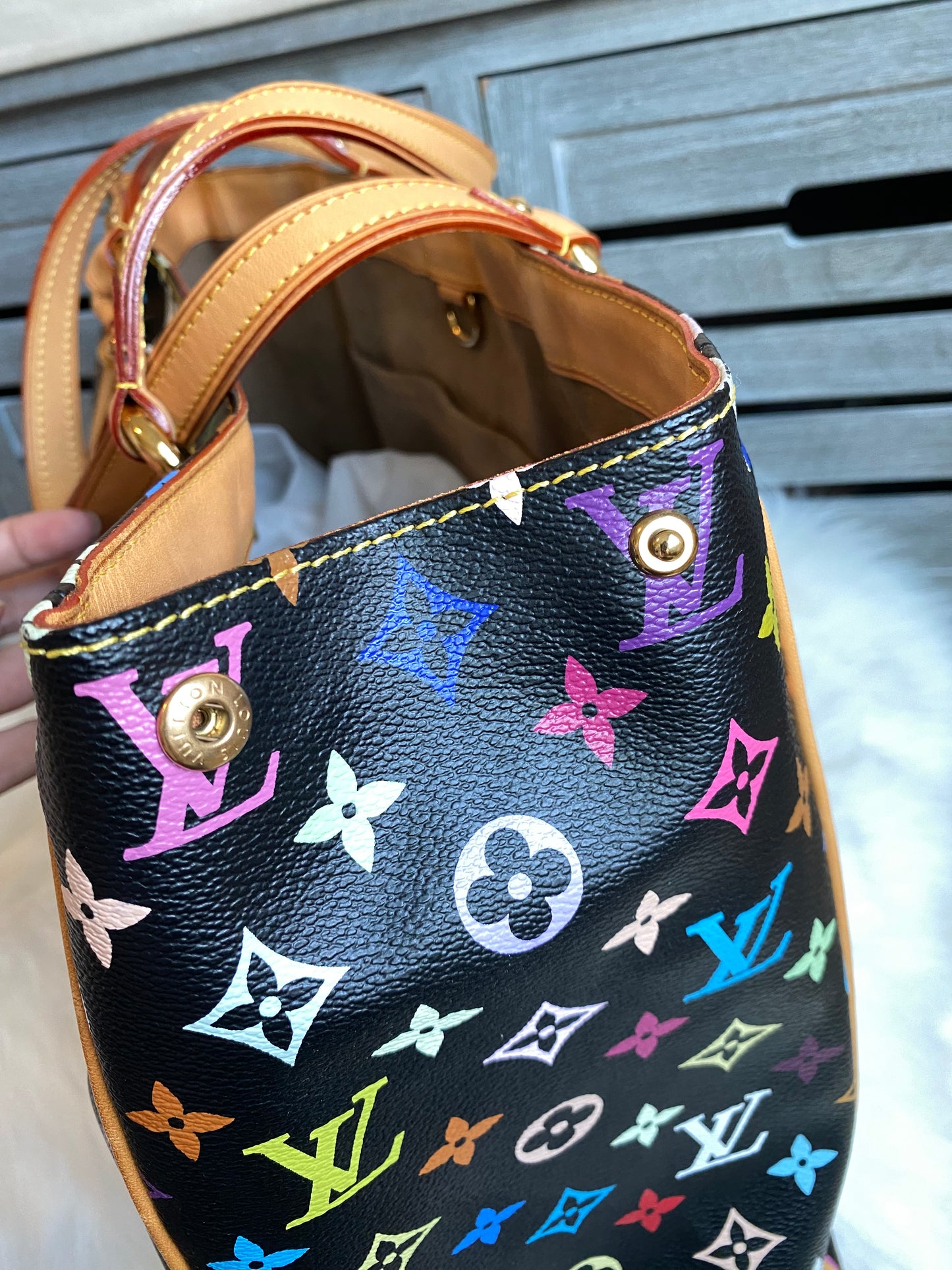 Louis Vuitton TM x Aurelia GM Black Multicolor With Pouch