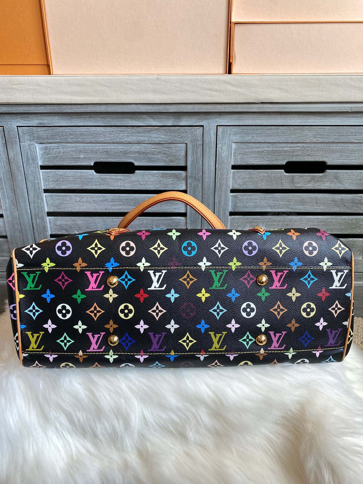 Louis Vuitton TM x Aurelia GM Black Multicolor With Pouch