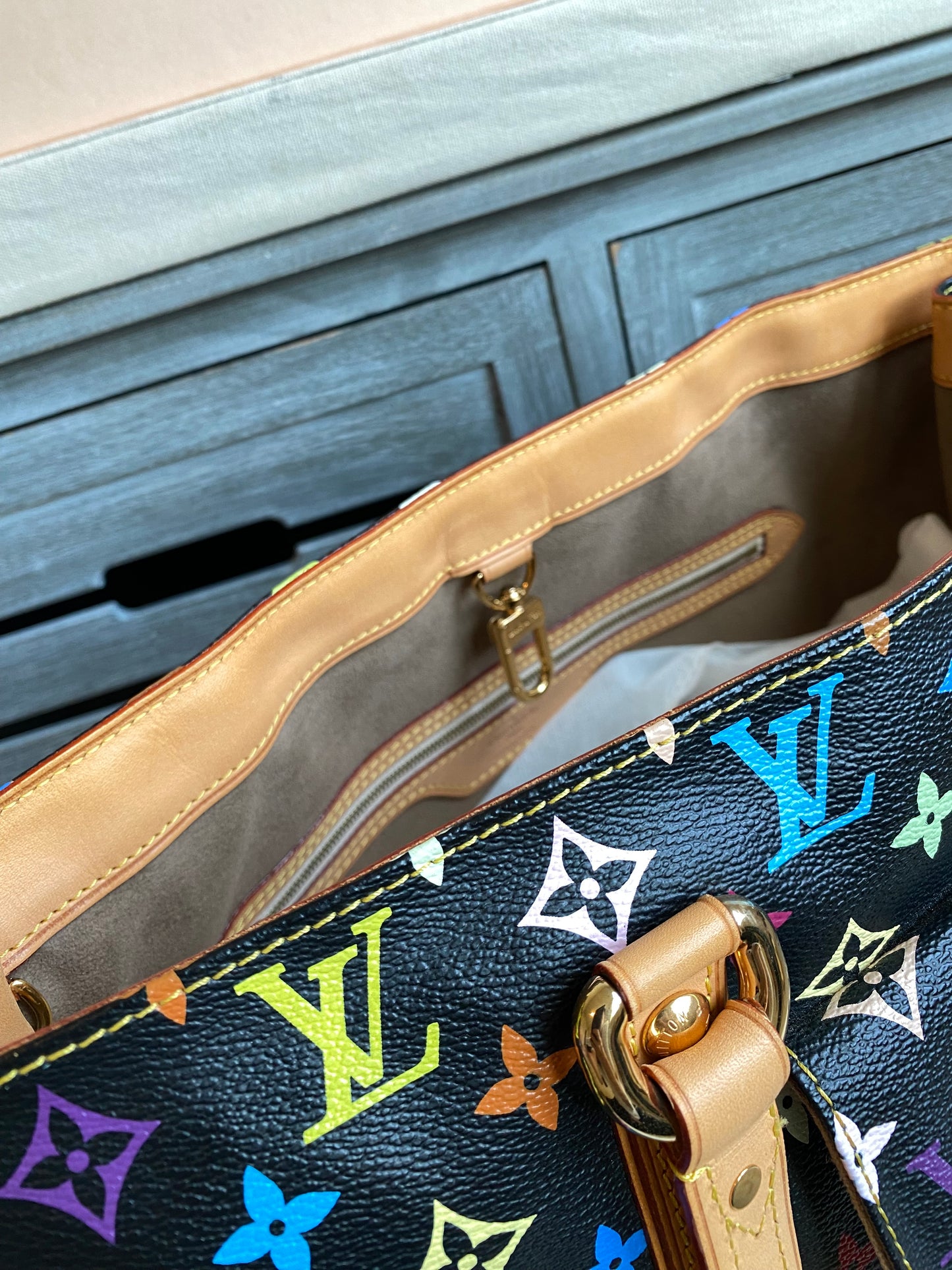 Louis Vuitton TM x Aurelia GM Black Multicolor With Pouch