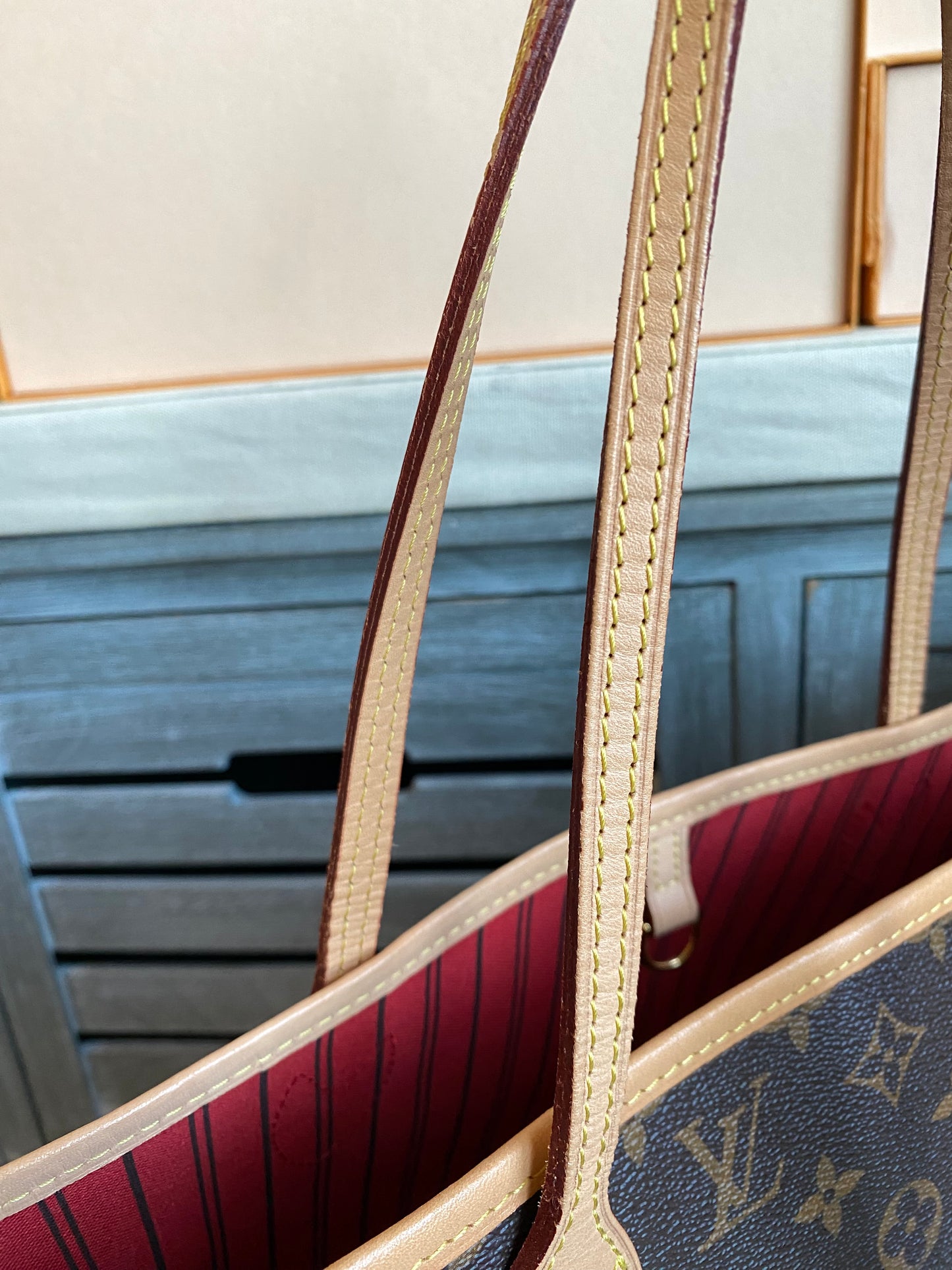Louis Vuitton Neverfull MM With Pouch Cerise