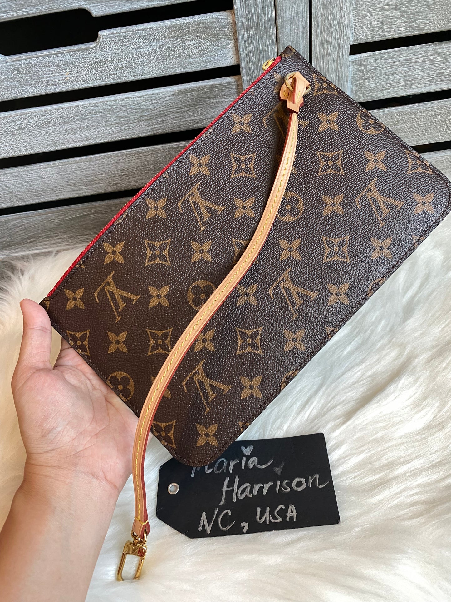 Louis Vuitton Neverfull MM With Pouch Cerise