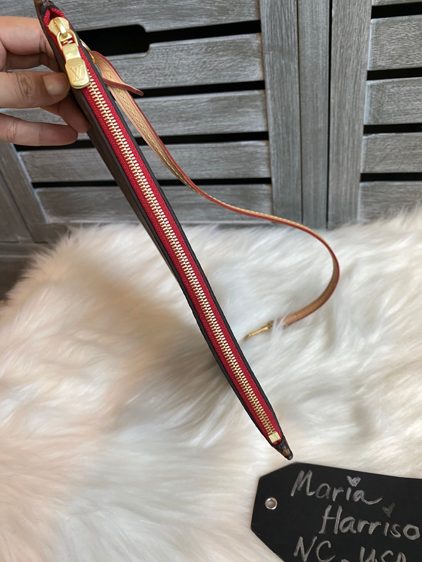 Louis Vuitton Neverfull MM With Pouch Cerise