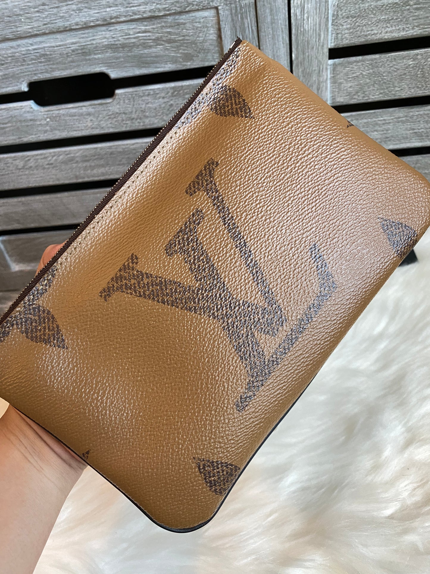 Louis Vuitton Double Zip Pochette Mono Reverse