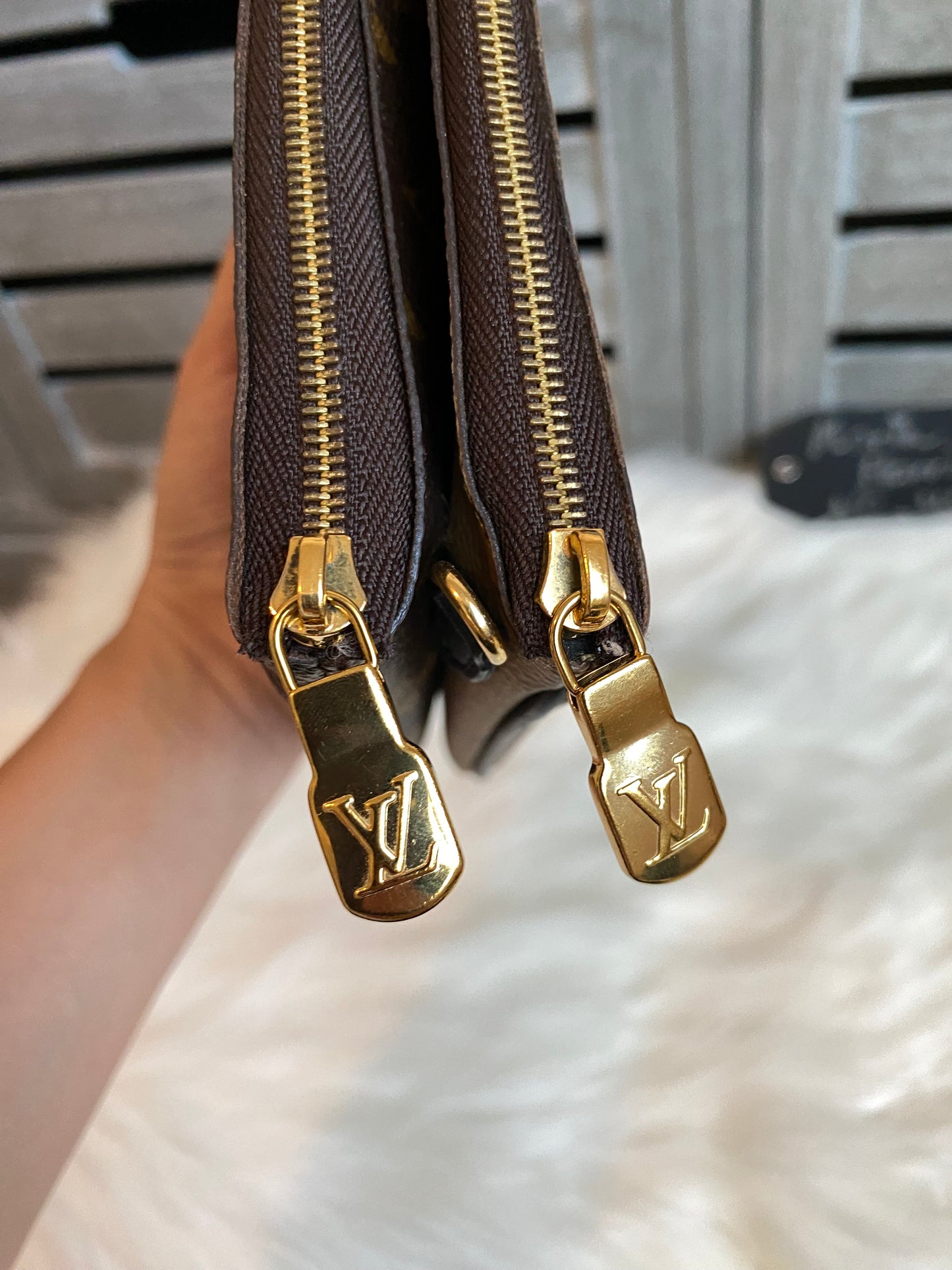 Louis Vuitton Double Zip Pochette Mono Reverse