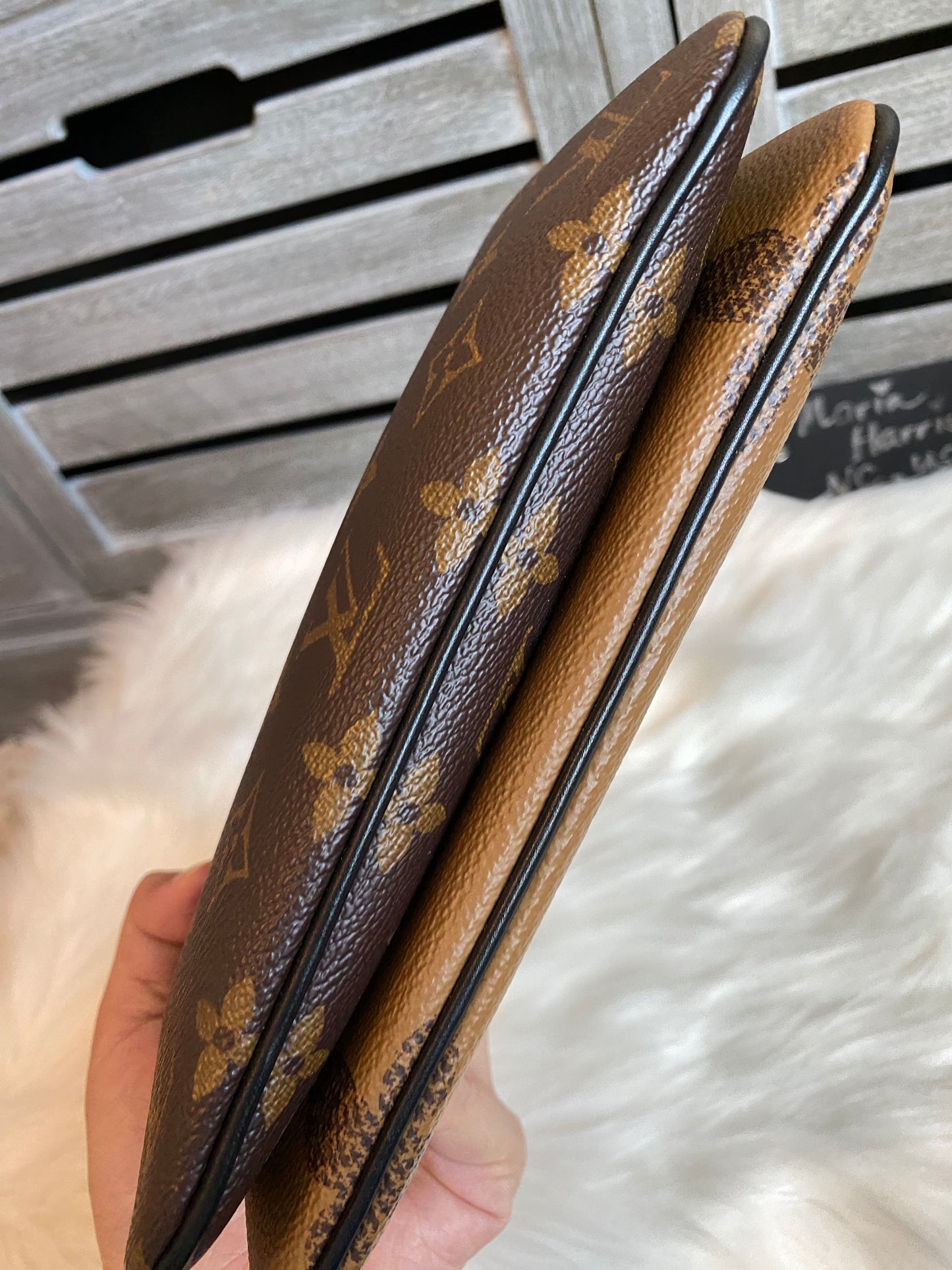 Louis Vuitton Double Zip Pochette Mono Reverse
