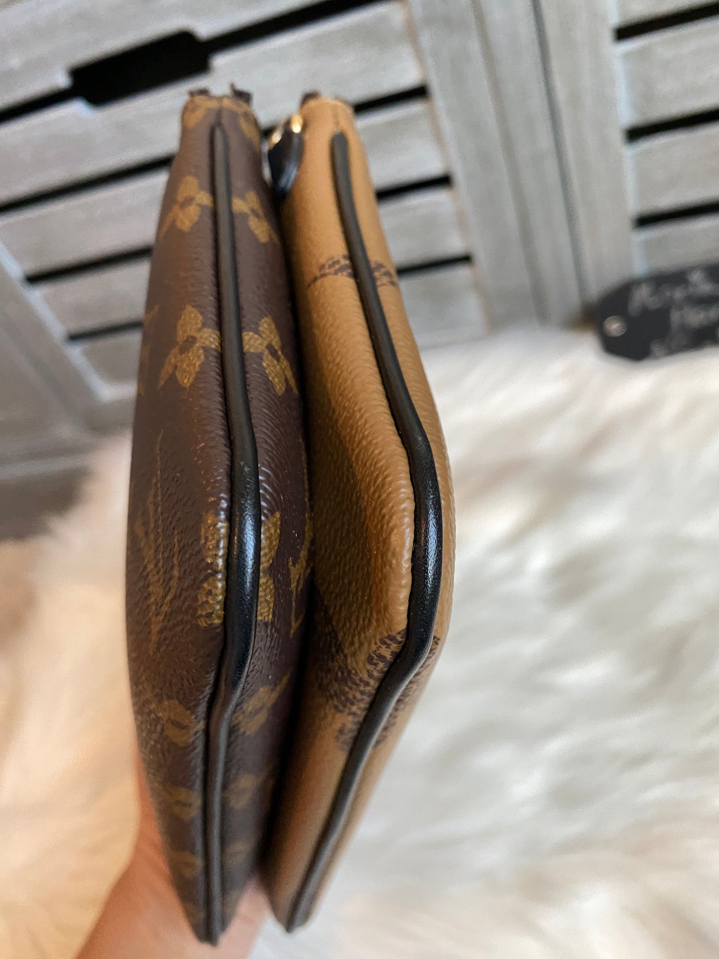 Louis Vuitton Double Zip Pochette Mono Reverse