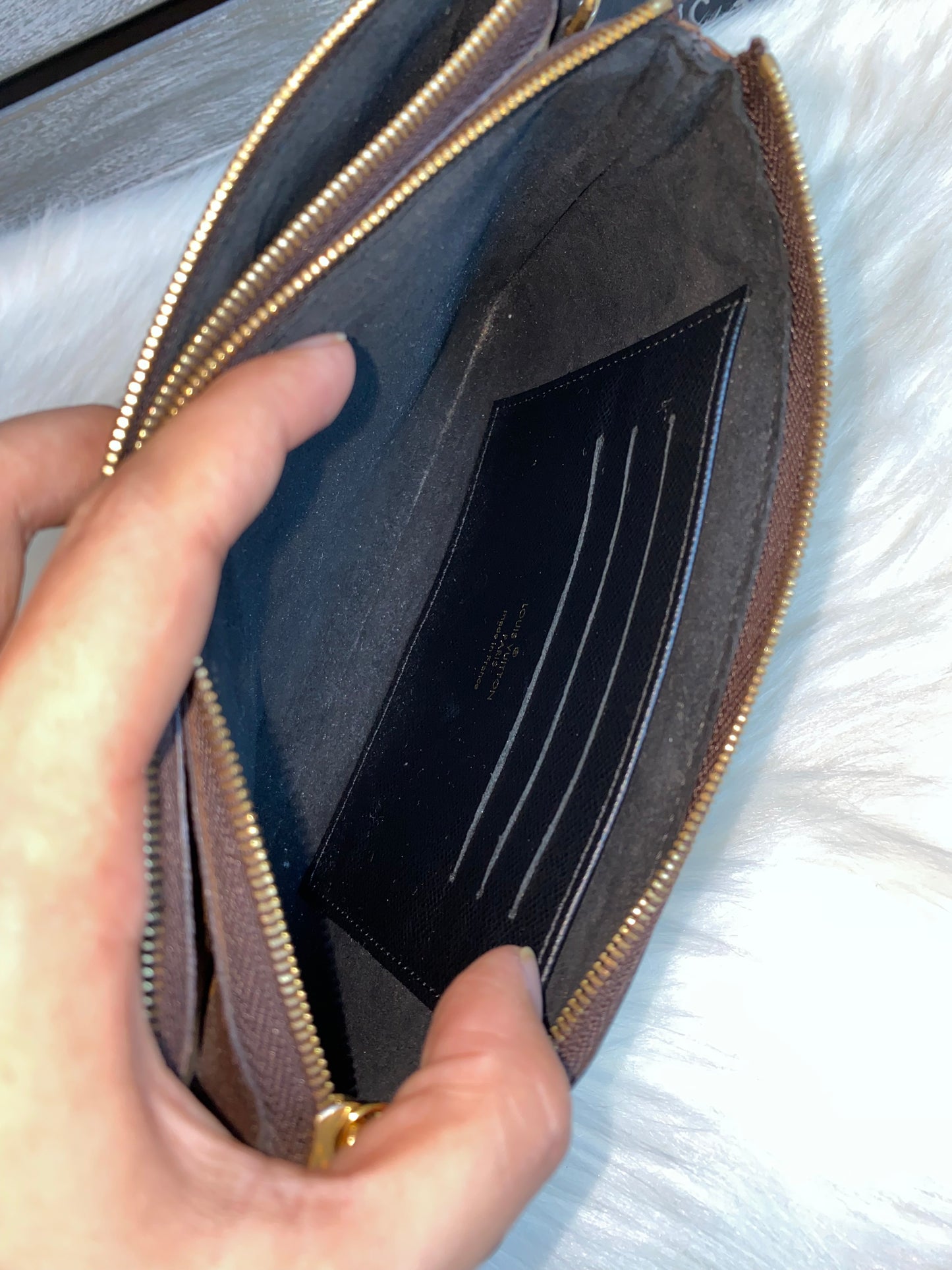 Louis Vuitton Double Zip Pochette Mono Reverse