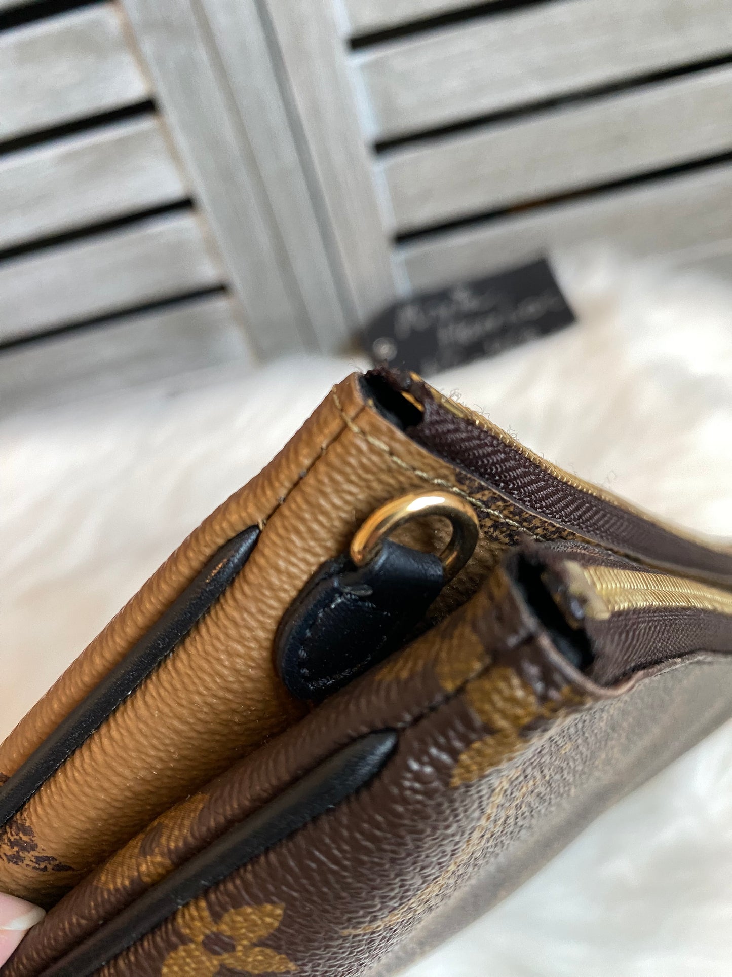 Louis Vuitton Double Zip Pochette Mono Reverse