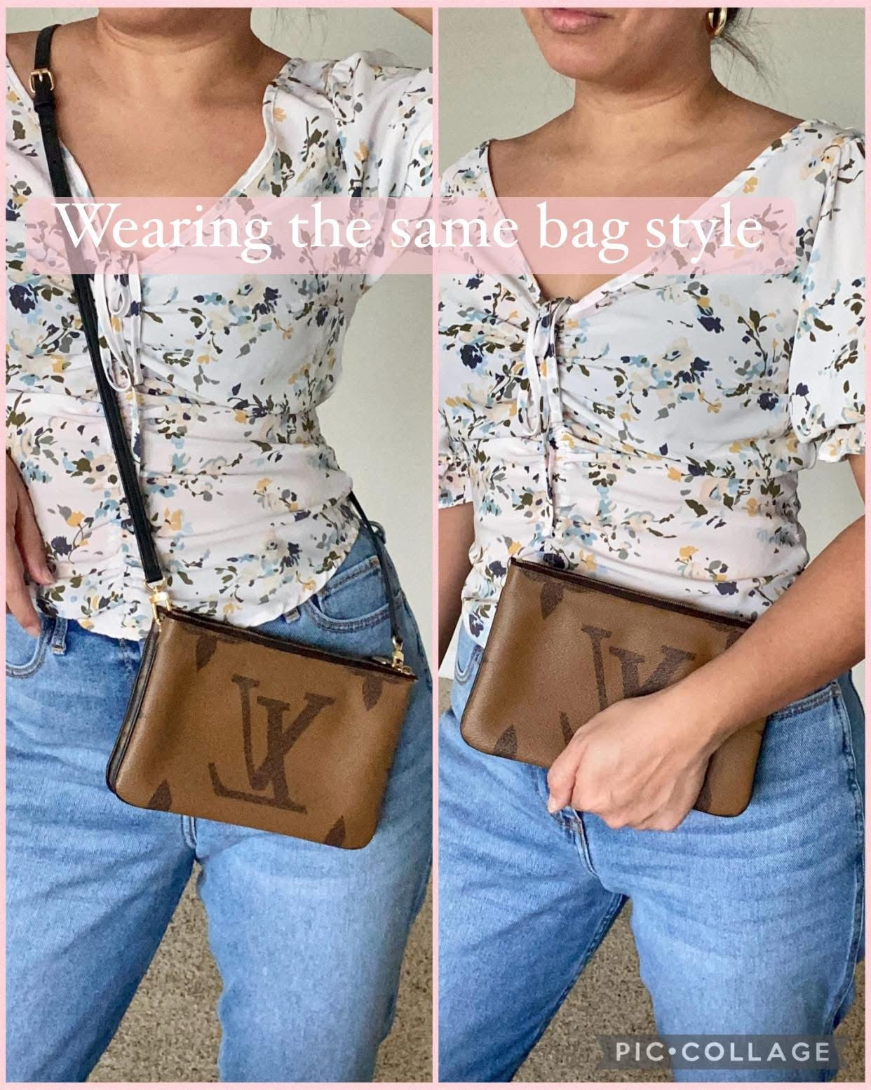 Louis Vuitton Double Zip Pochette Mono Reverse