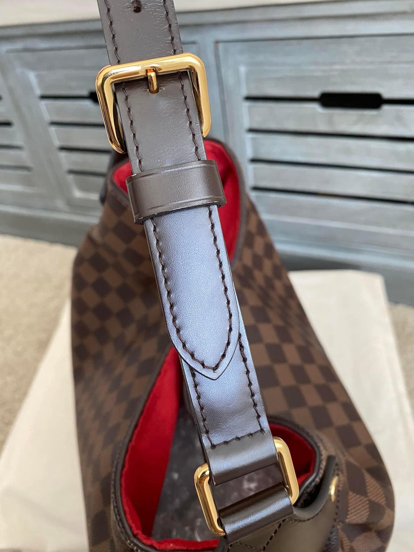 Louis Vuitton Reggia Hobo Damiere Ebene