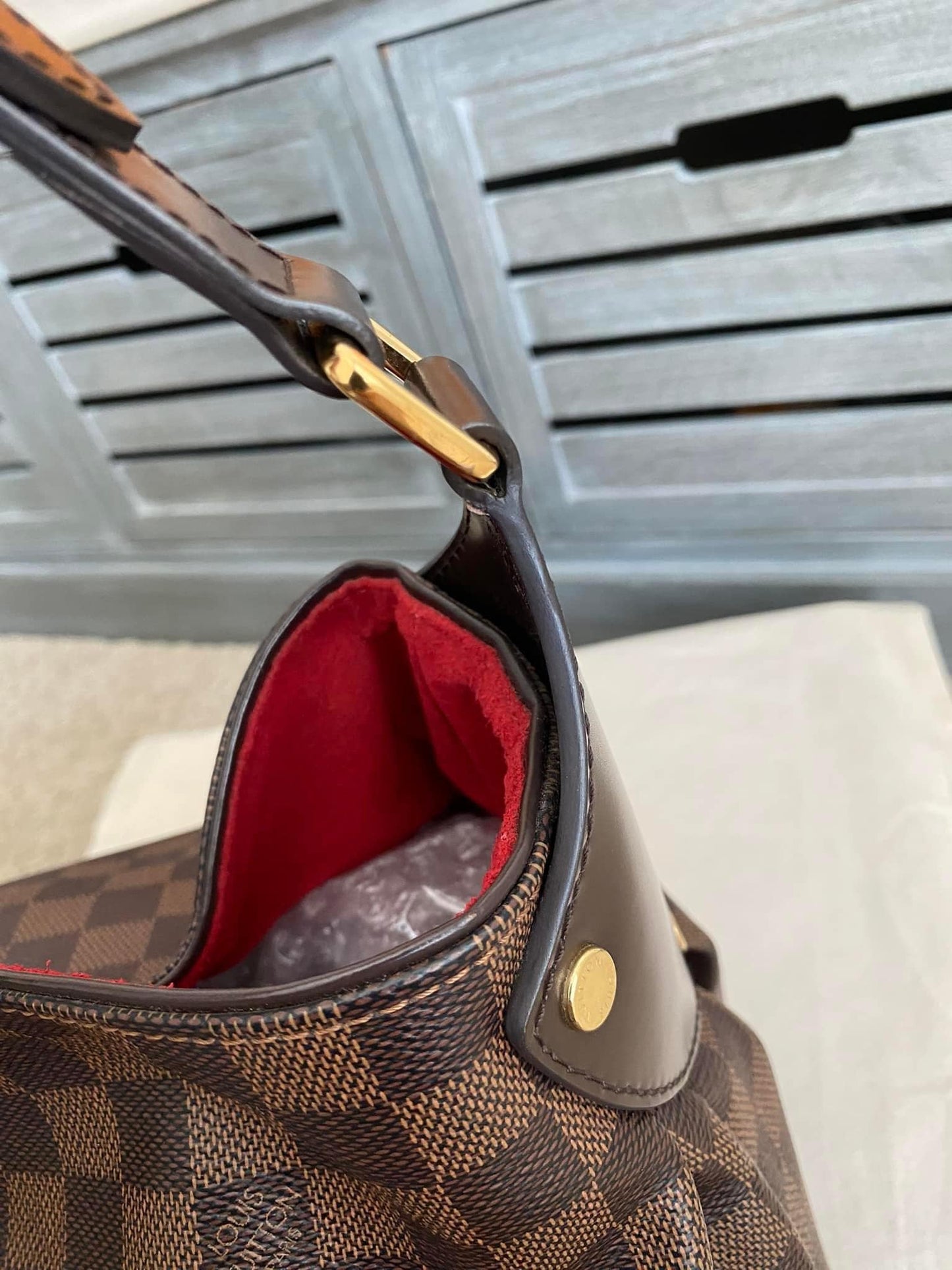 Louis Vuitton Reggia Hobo Damiere Ebene