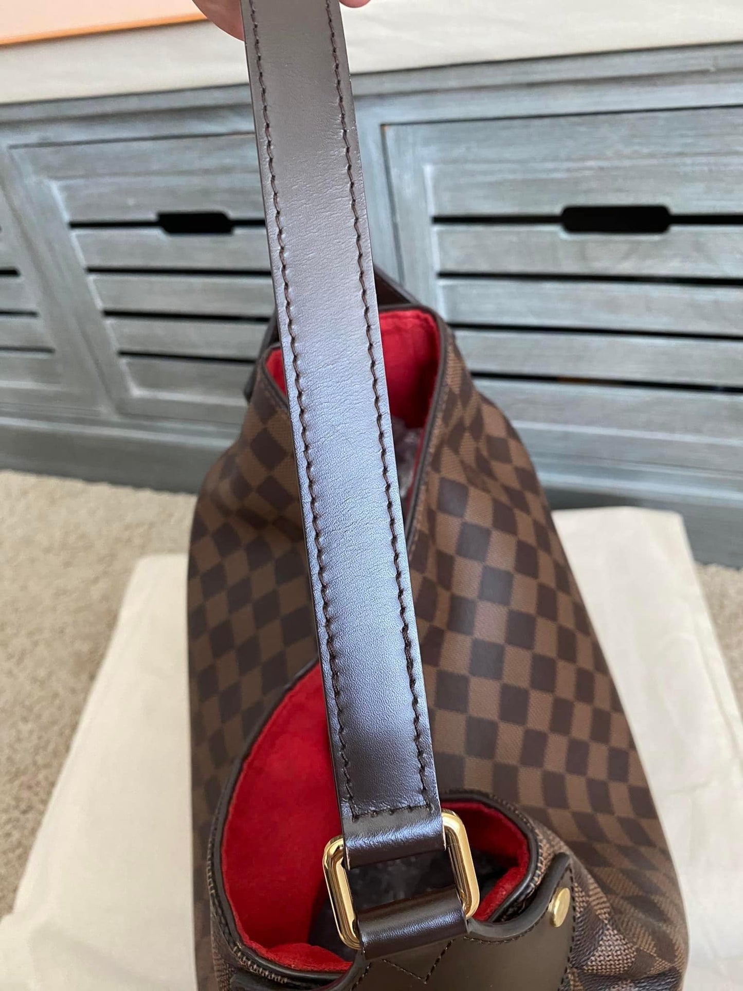 Louis Vuitton Reggia Hobo Damiere Ebene