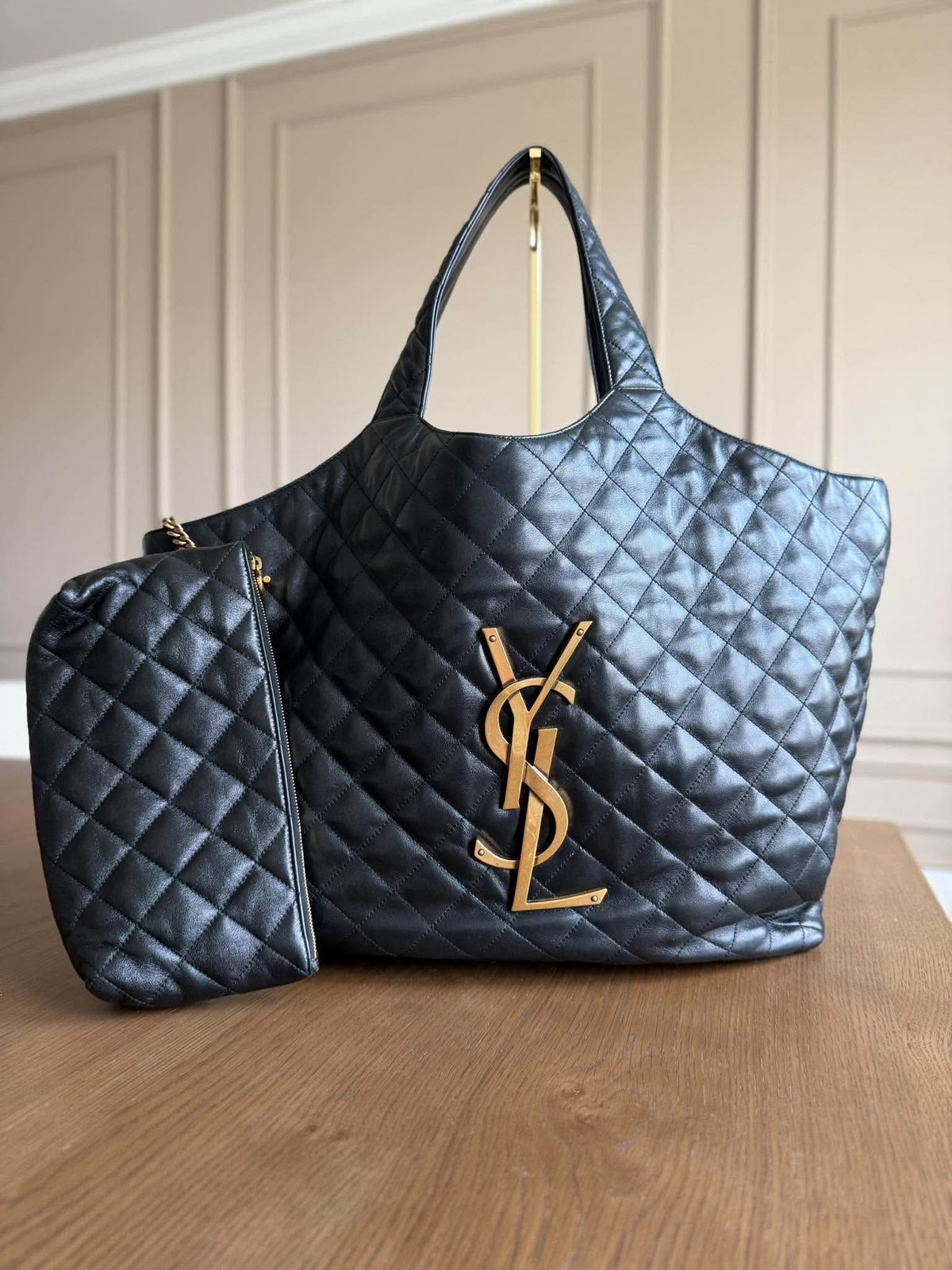 Saint Laurent Tote Women Bag Icare Maxi Leather Quilted