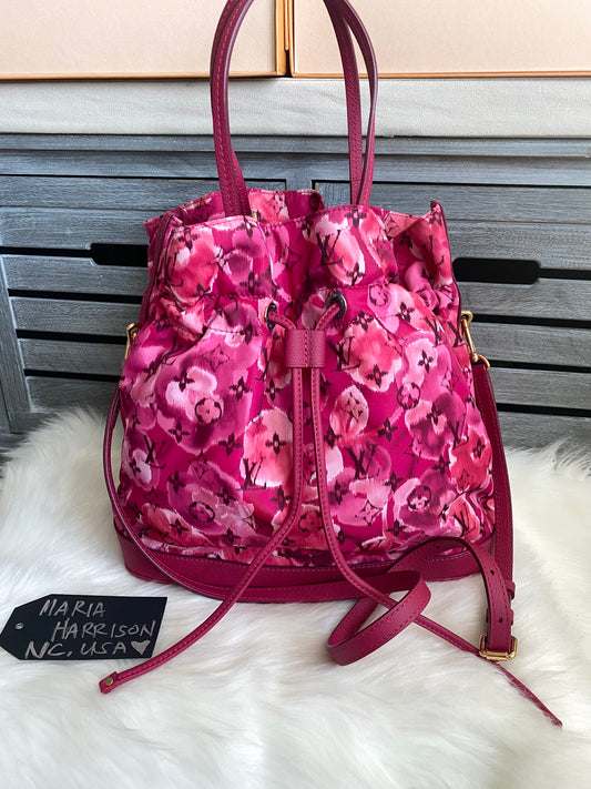 Louis Vuitton Limited Edition Indian Rose Monogram Ikat Floral Nylon Noefull Bag