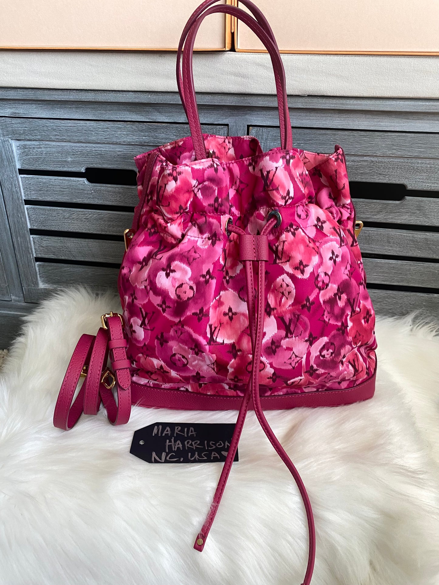 Louis Vuitton Limited Edition Indian Rose Monogram Ikat Floral Nylon Noefull Bag