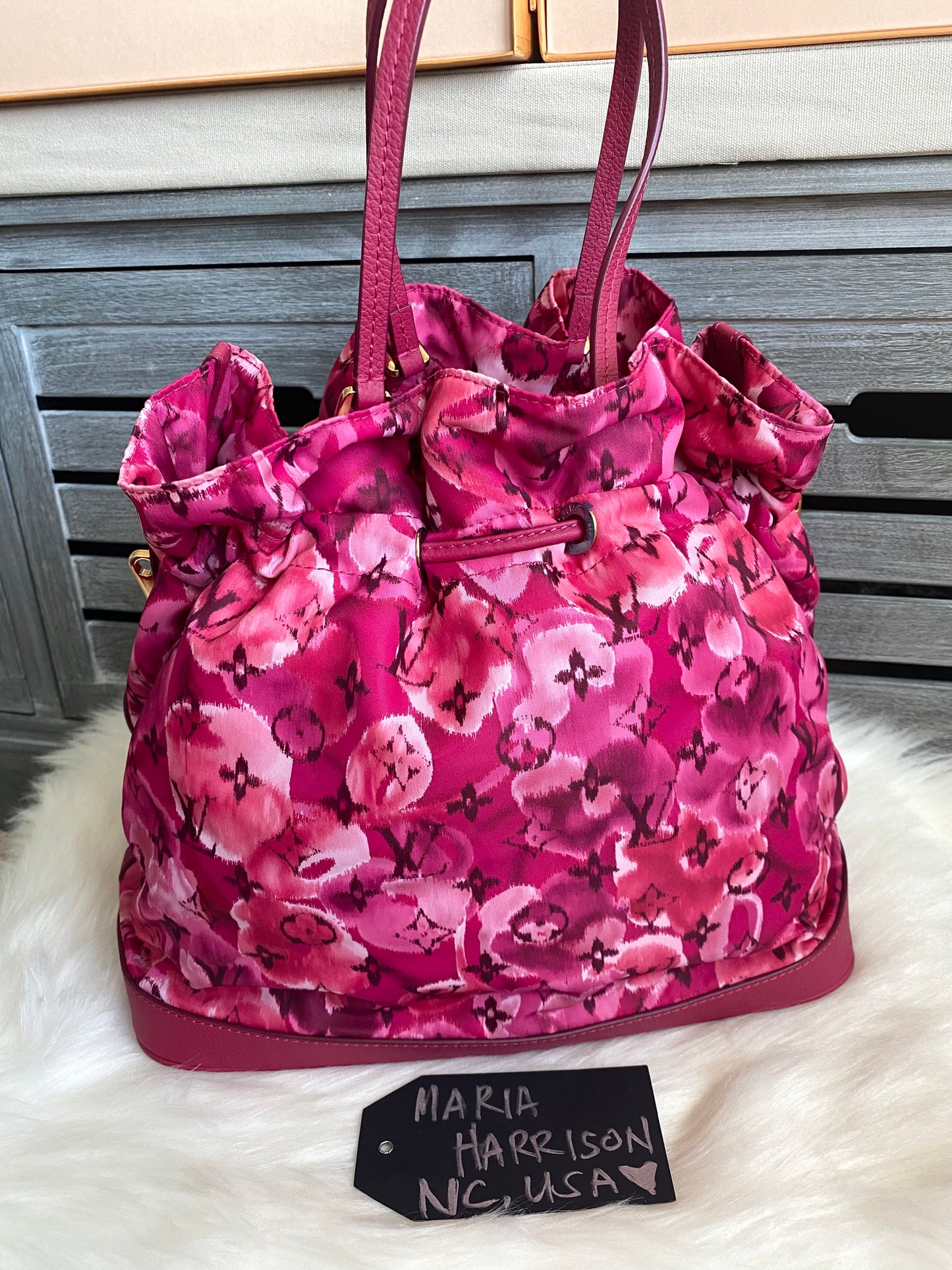 Louis Vuitton Limited Edition Indian Rose Monogram Ikat Floral Nylon Noefull Bag