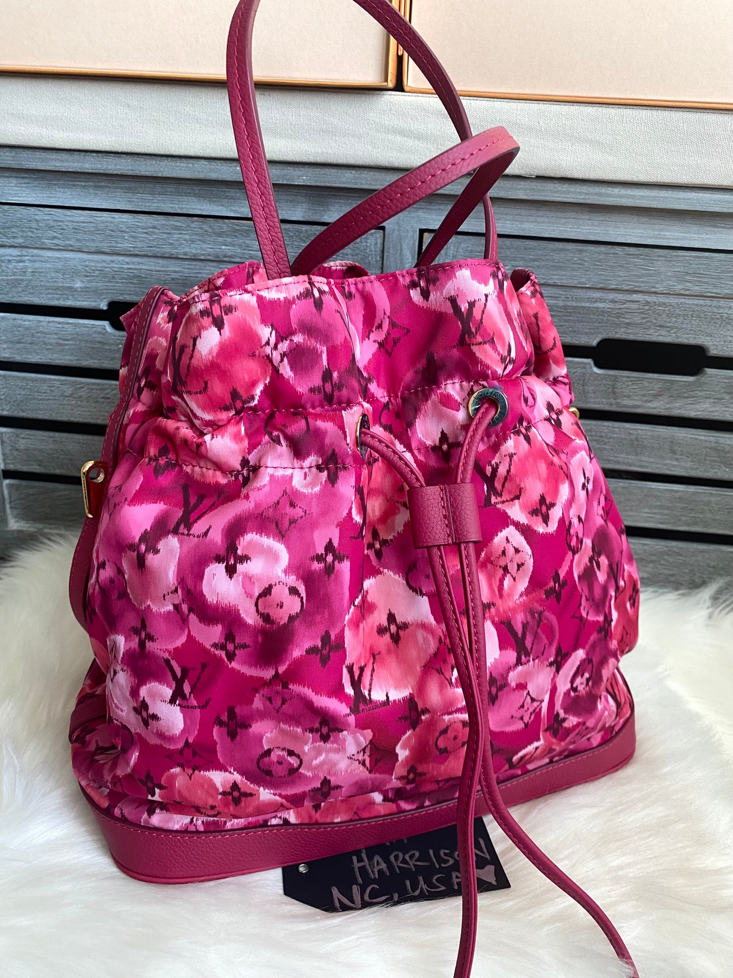 Louis Vuitton Limited Edition Indian Rose Monogram Ikat Floral Nylon Noefull Bag