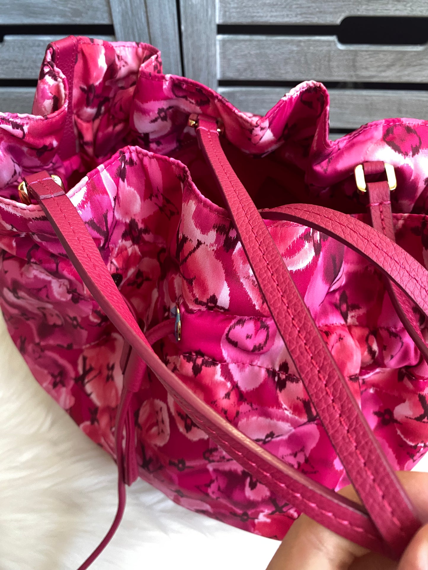 Louis Vuitton Limited Edition Indian Rose Monogram Ikat Floral Nylon Noefull Bag