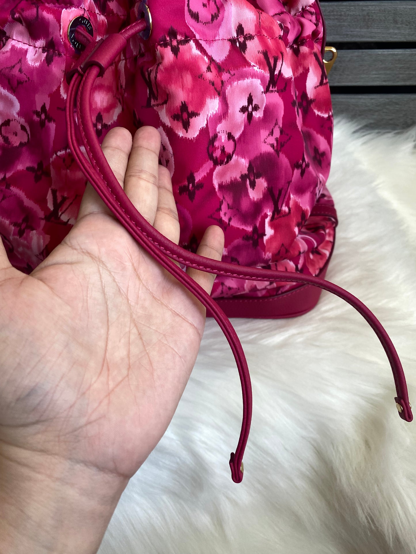Louis Vuitton Limited Edition Indian Rose Monogram Ikat Floral Nylon Noefull Bag