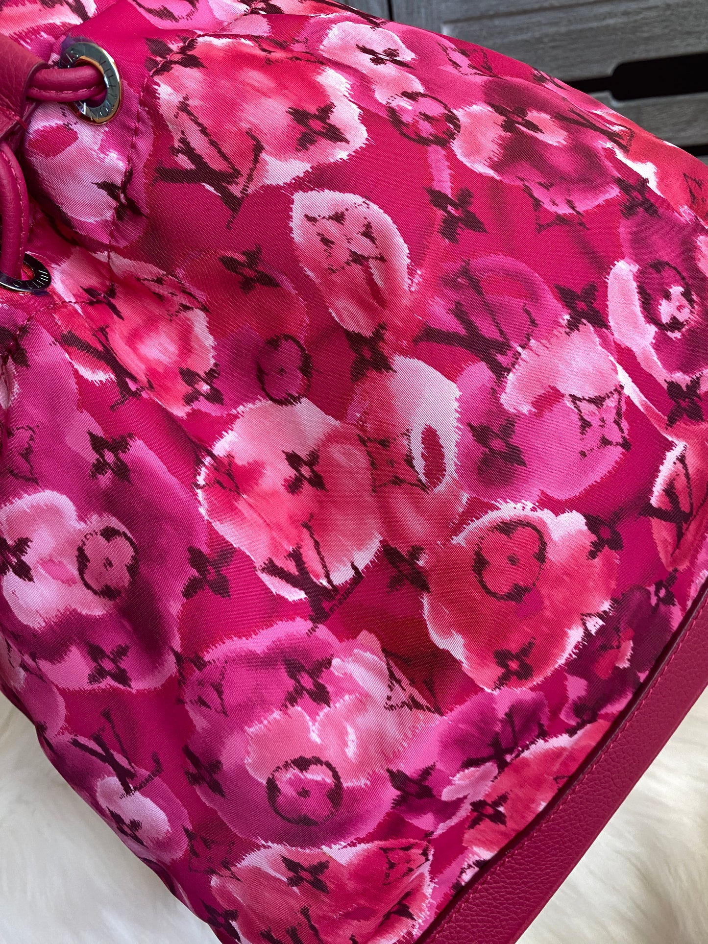 Louis Vuitton Limited Edition Indian Rose Monogram Ikat Floral Nylon Noefull Bag