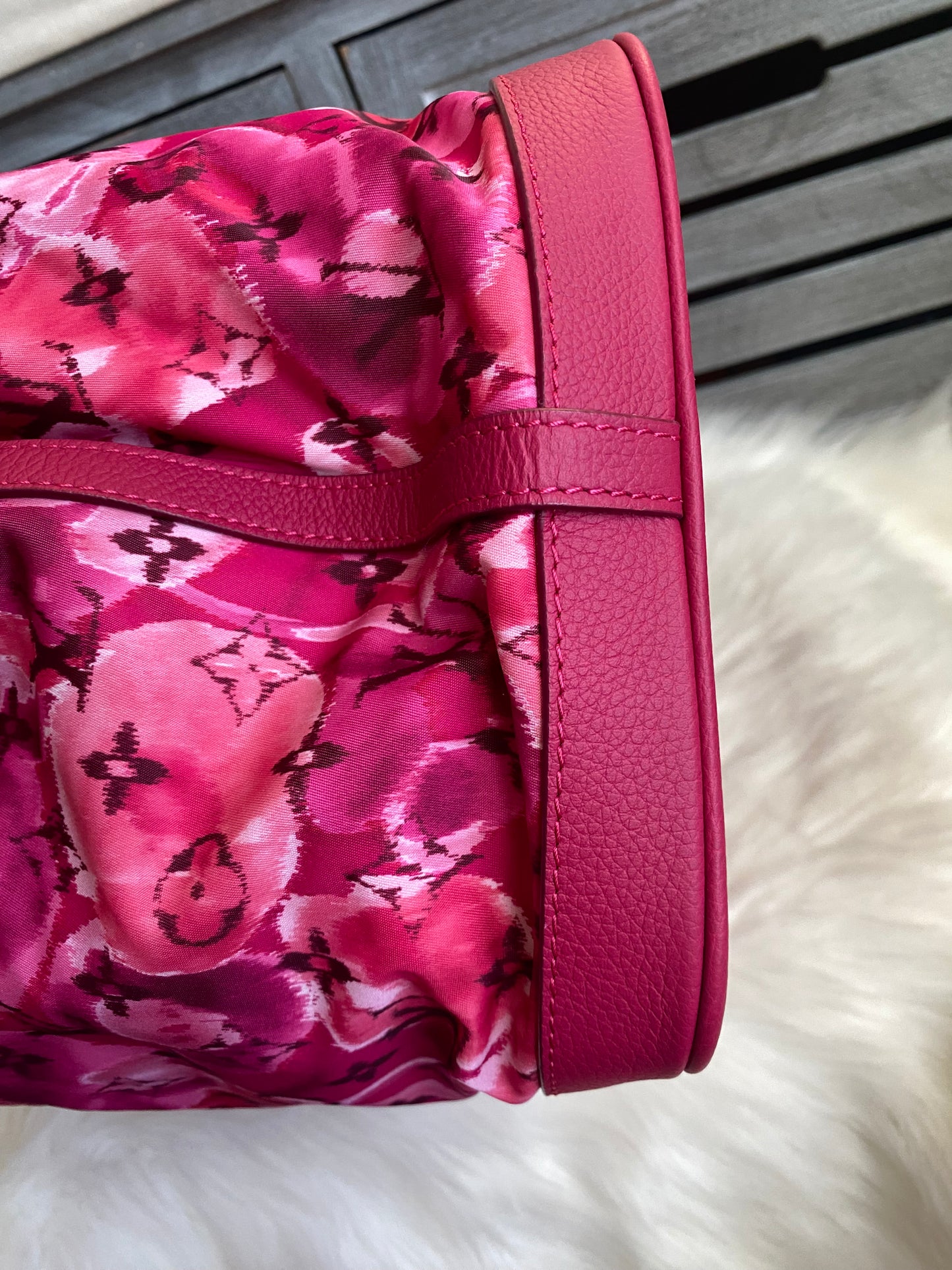 Louis Vuitton Limited Edition Indian Rose Monogram Ikat Floral Nylon Noefull Bag