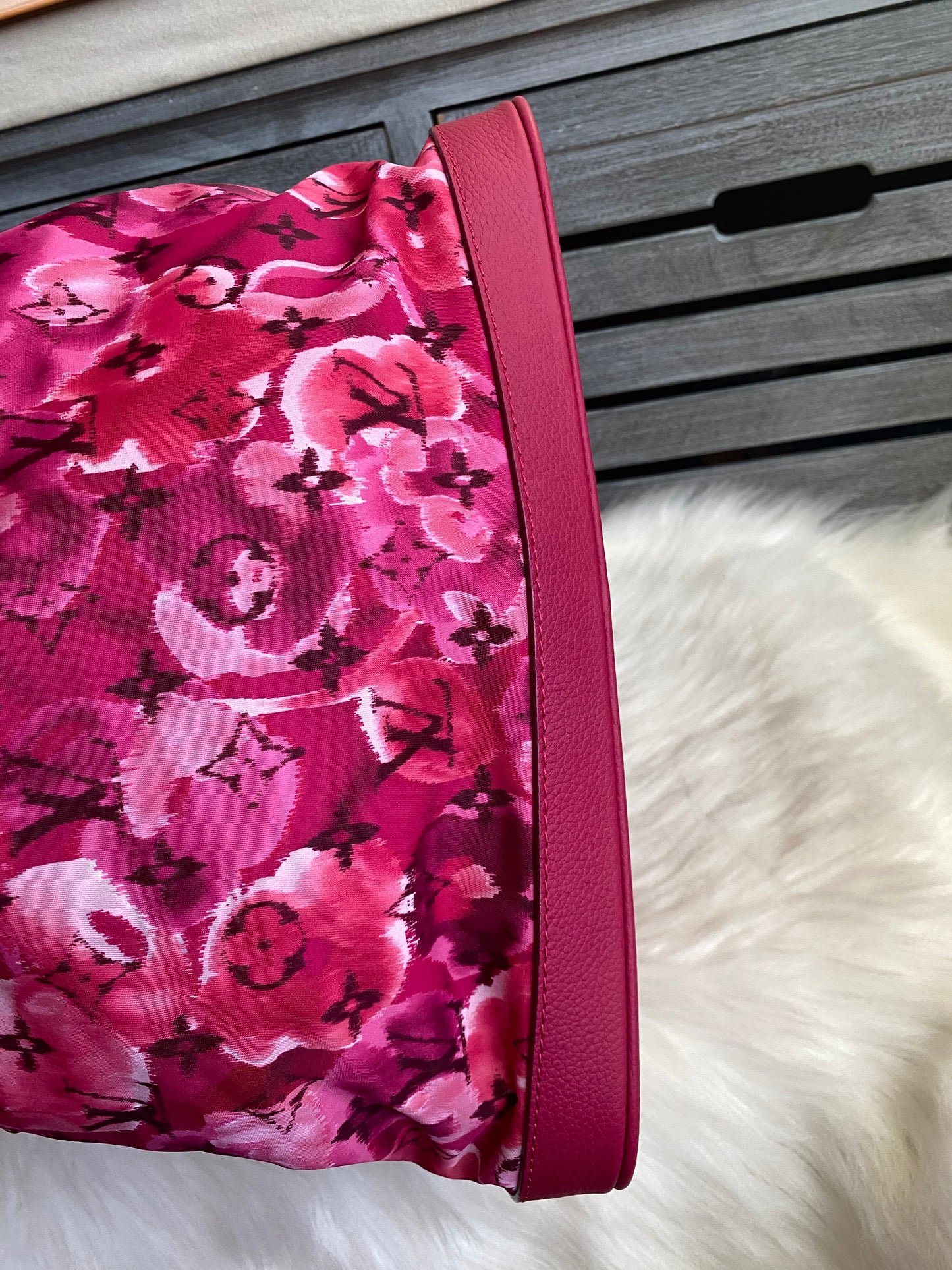 Louis Vuitton Limited Edition Indian Rose Monogram Ikat Floral Nylon Noefull Bag