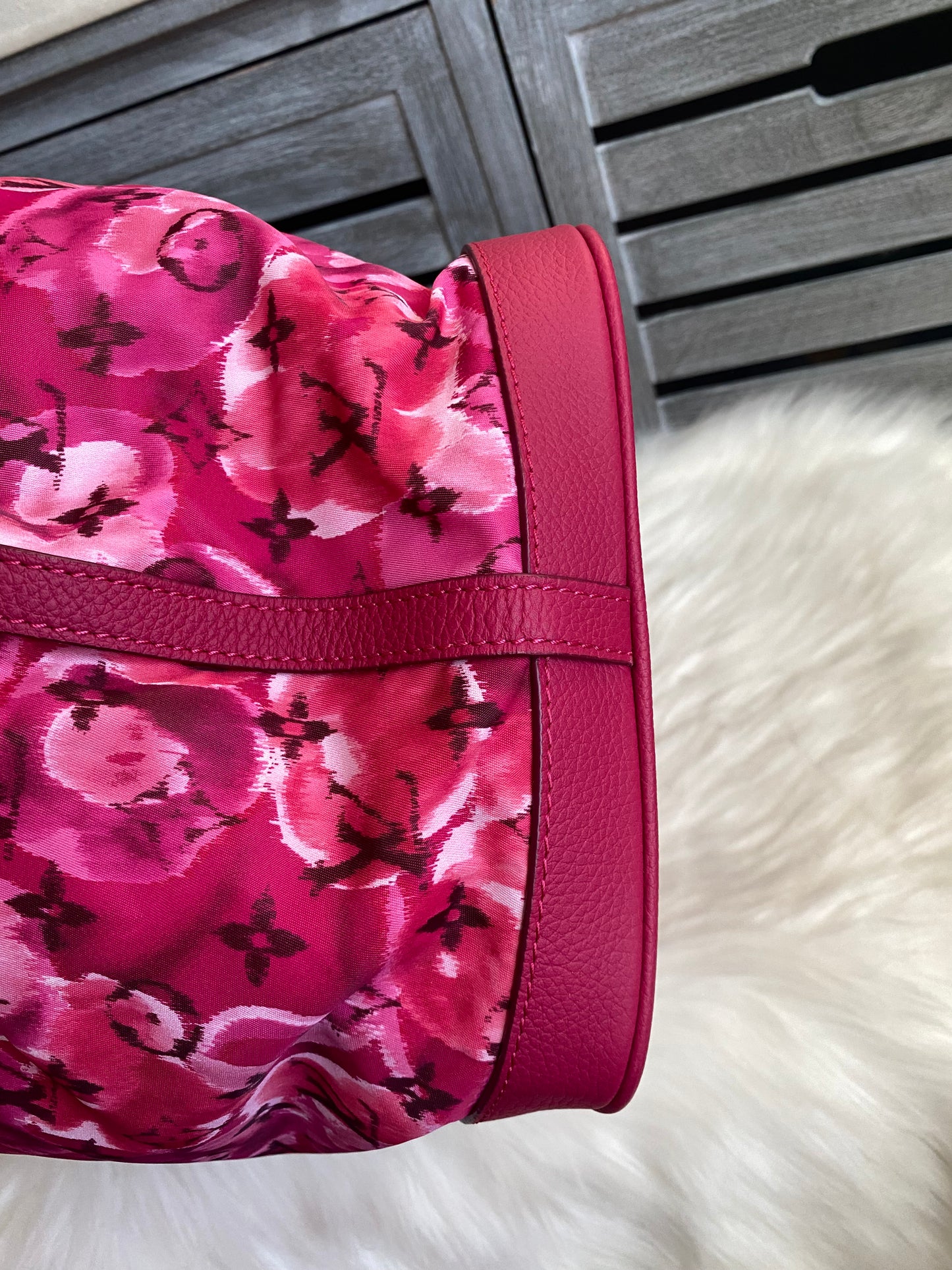 Louis Vuitton Limited Edition Indian Rose Monogram Ikat Floral Nylon Noefull Bag