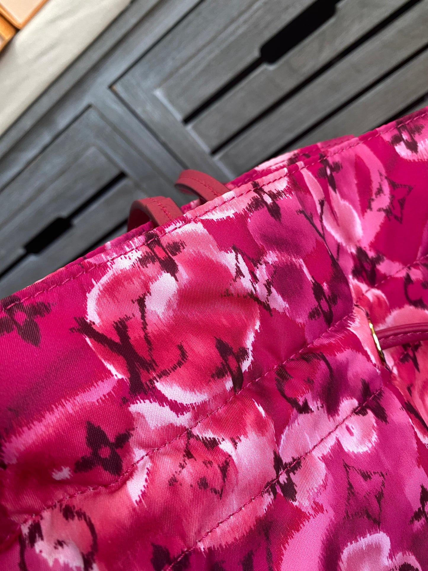 Louis Vuitton Limited Edition Indian Rose Monogram Ikat Floral Nylon Noefull Bag