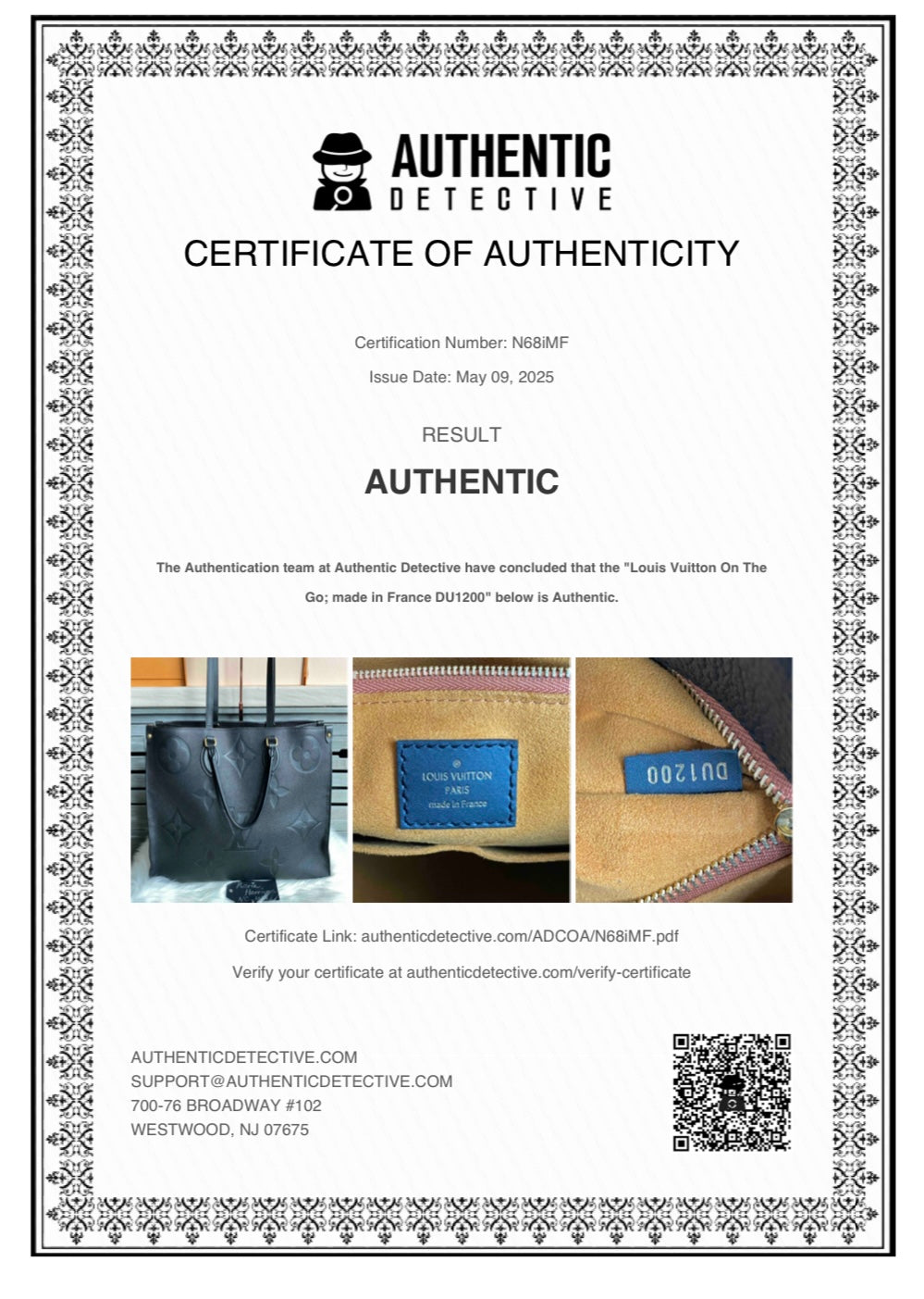 Louis Vuitton OnTheGo GM Black Empreinte