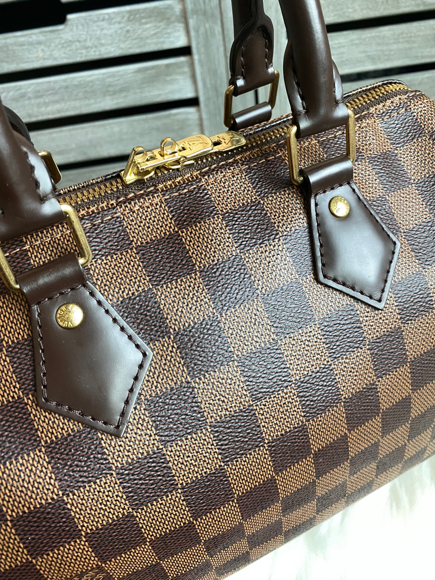Louis Vuitton Speedy 25 Bandouliere Damier Ebene