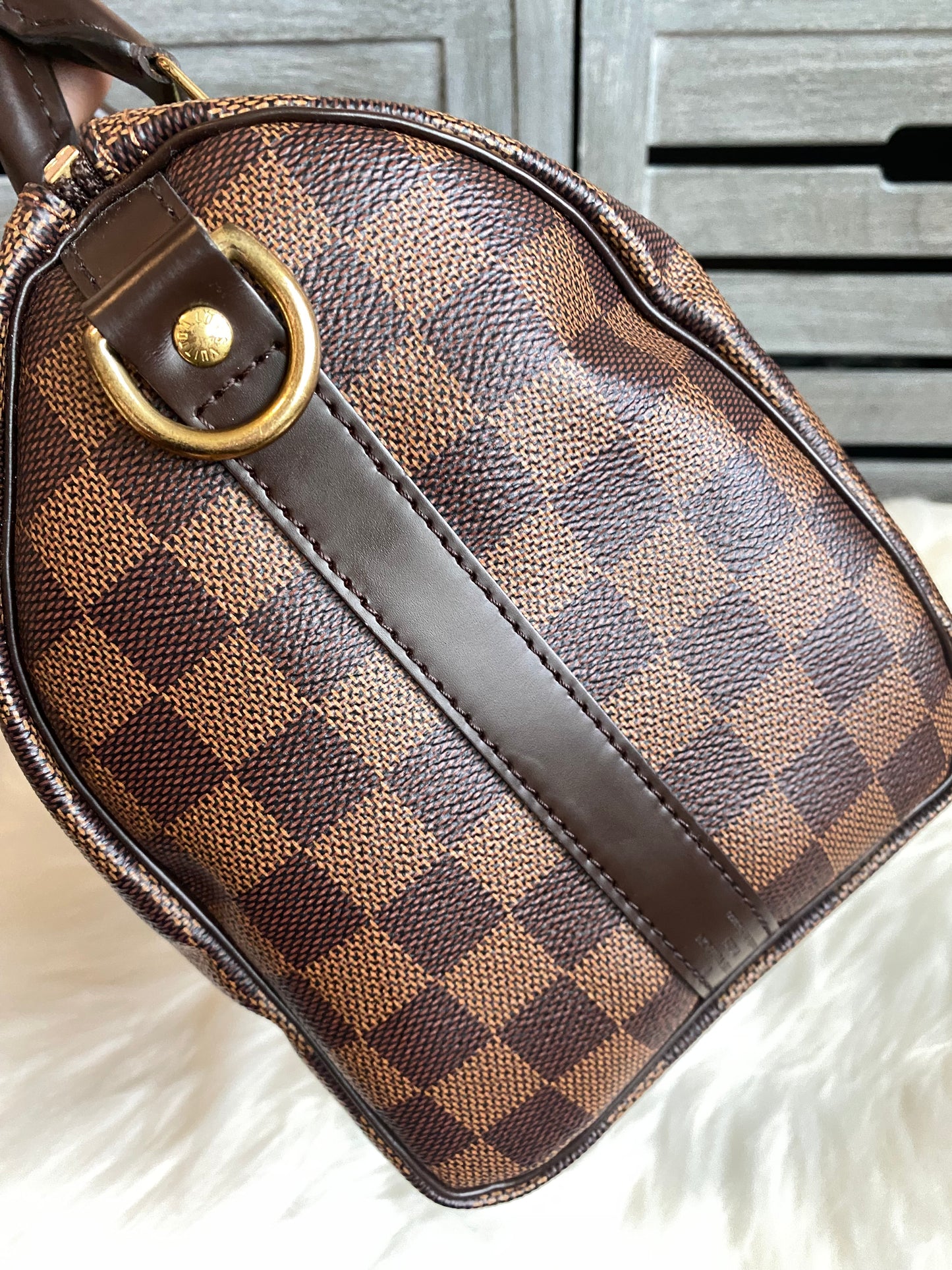 Louis Vuitton Speedy 25 Bandouliere Damier Ebene