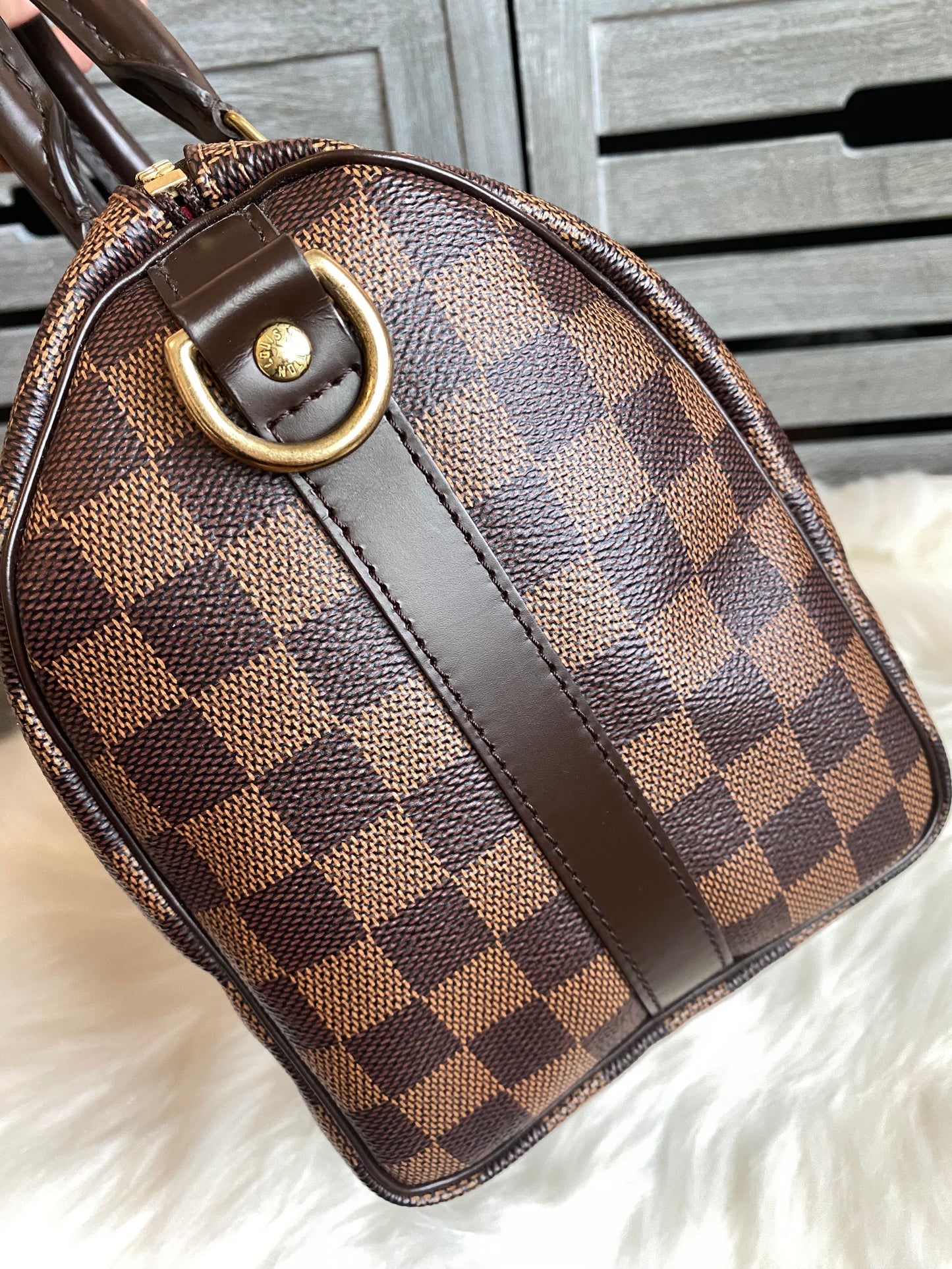 Louis Vuitton Speedy 25 Bandouliere Damier Ebene