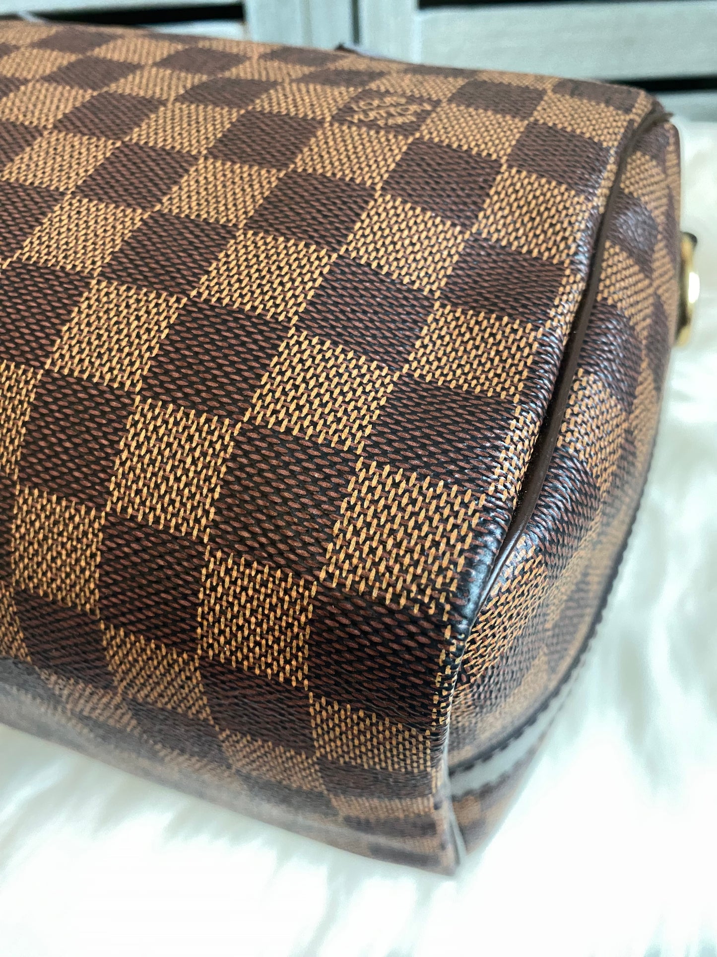 Louis Vuitton Speedy 25 Bandouliere Damier Ebene