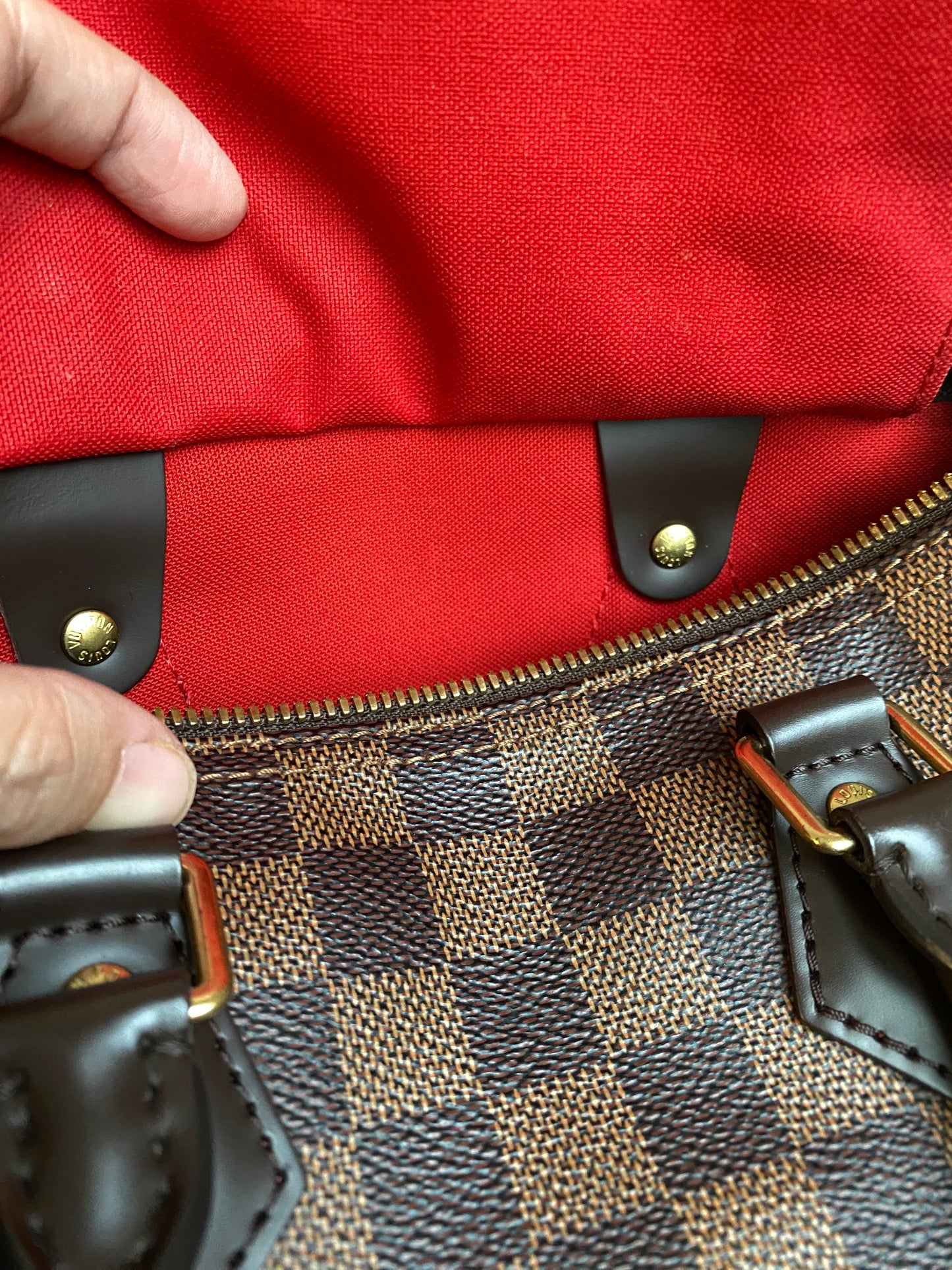 Louis Vuitton Speedy 25 Bandouliere Damier Ebene