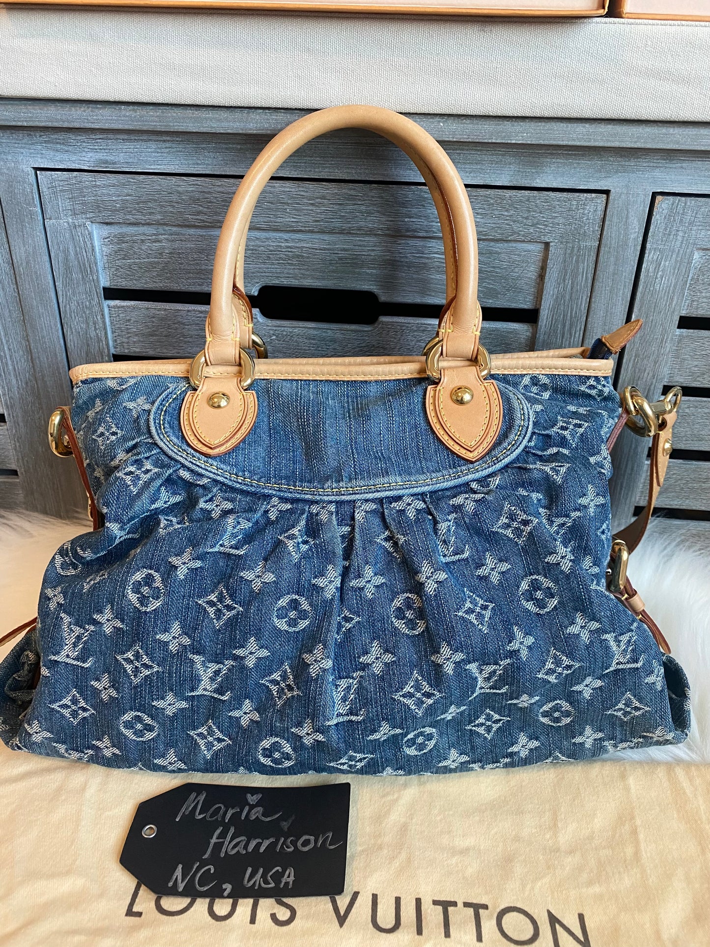 Louis Vuitton Blue Denim Neo Cabby MM