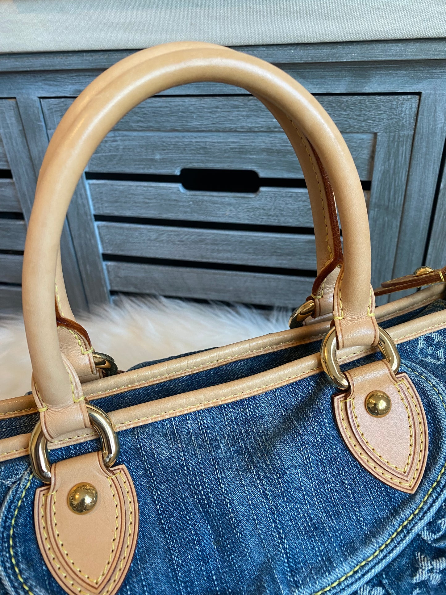 Louis Vuitton Blue Denim Neo Cabby MM