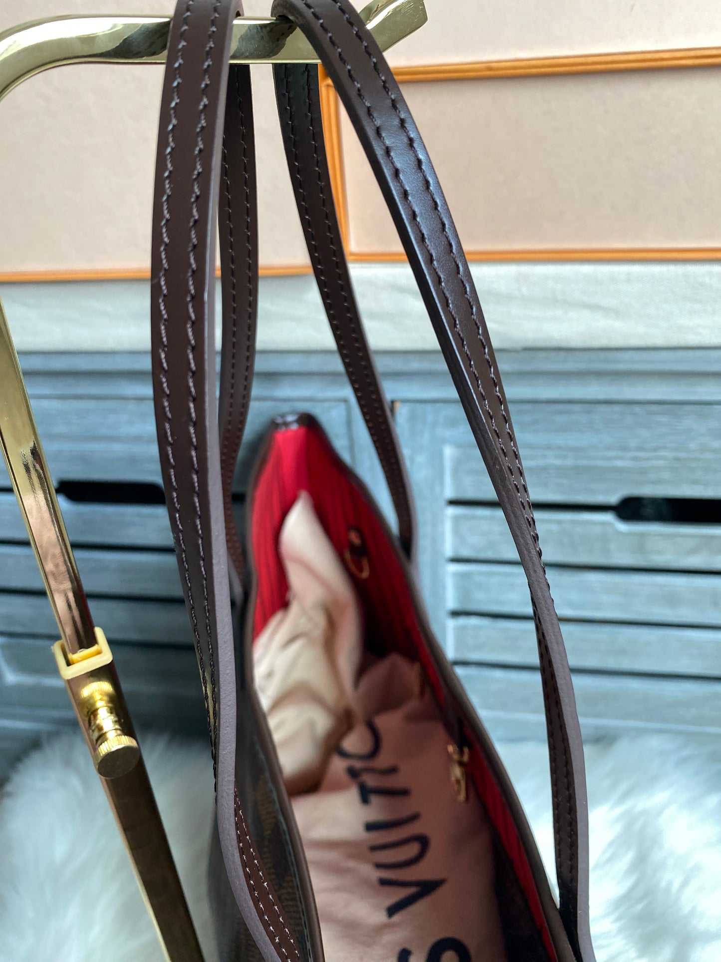 Louis Vuitton Neverfull MM With Pouch Damier Ebene