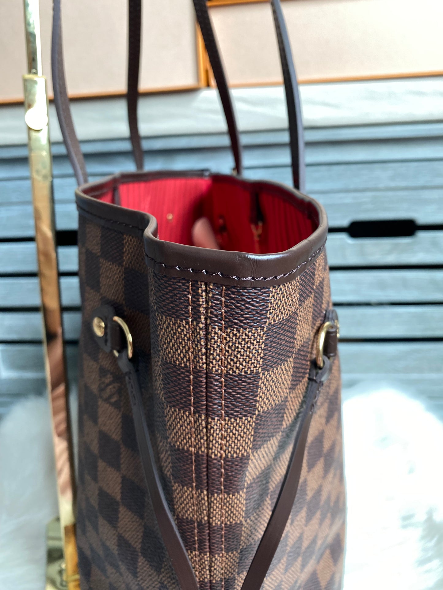 Louis Vuitton Neverfull MM With Pouch Damier Ebene
